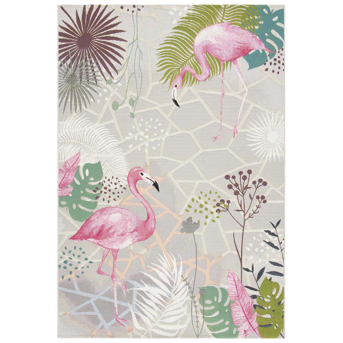 Safavieh Barbados 551 Rug, BAR551 - Grey / Pink