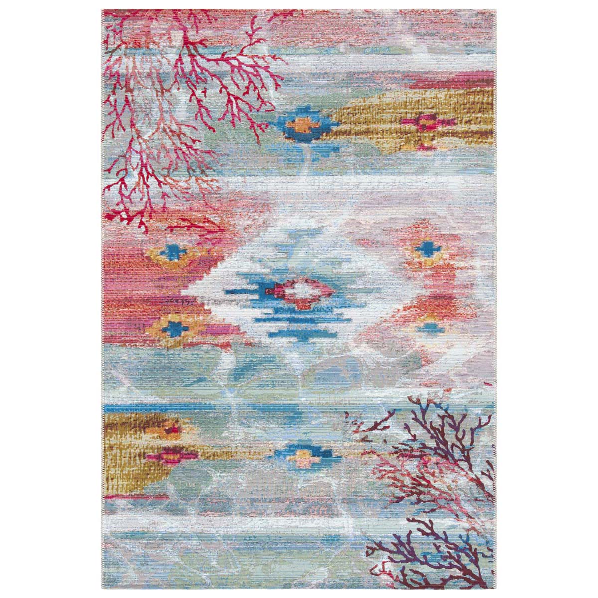 Safavieh Barbados 554 Rug, BAR554 - Light Blue / Pink