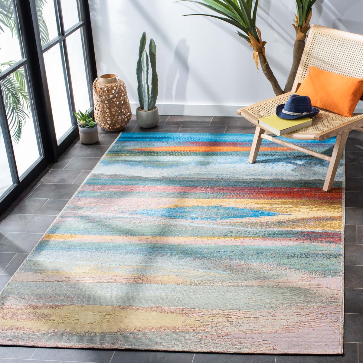 Safavieh Barbados 581 Rug, BAR581 - Light Blue / Pink