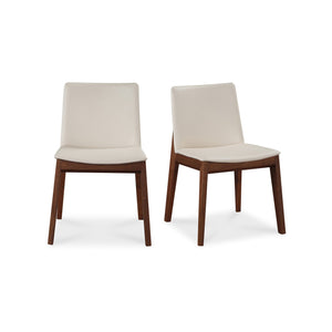 Moe's Home Collection - Deco Dining Chair White Pvc-Set Of Two - BC-1016-05