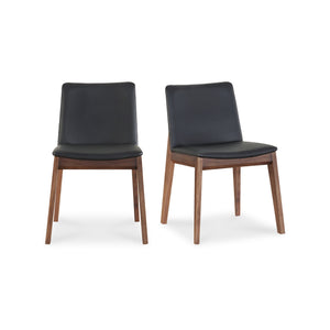 Moe's Home Collection - Deco Dining Chair Black Pvc-Set Of Two - BC-1016-48