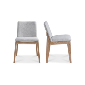 Moe's Home Collection - Deco Oak Dining Chair Light Grey-Set Of Two - BC-1086-29
