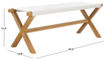 Safavieh Elron Bench, BCH1201 - White / Natural