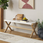 Safavieh Elron Bench, BCH1201 - White / Natural