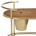 Safavieh Alora 2 Tier Bar Cart With Bucket Bct2502 - Brushed Gold / Natural