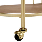 Safavieh Alora 2 Tier Bar Cart With Bucket Bct2502 - Brushed Gold / Natural