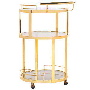 Safavieh Rio 3 Tier Round Bar Cart And Wine Rack, BCT8002