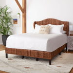 Safavieh Finola Rattan Bed, BED8002 - Brown / Espresso