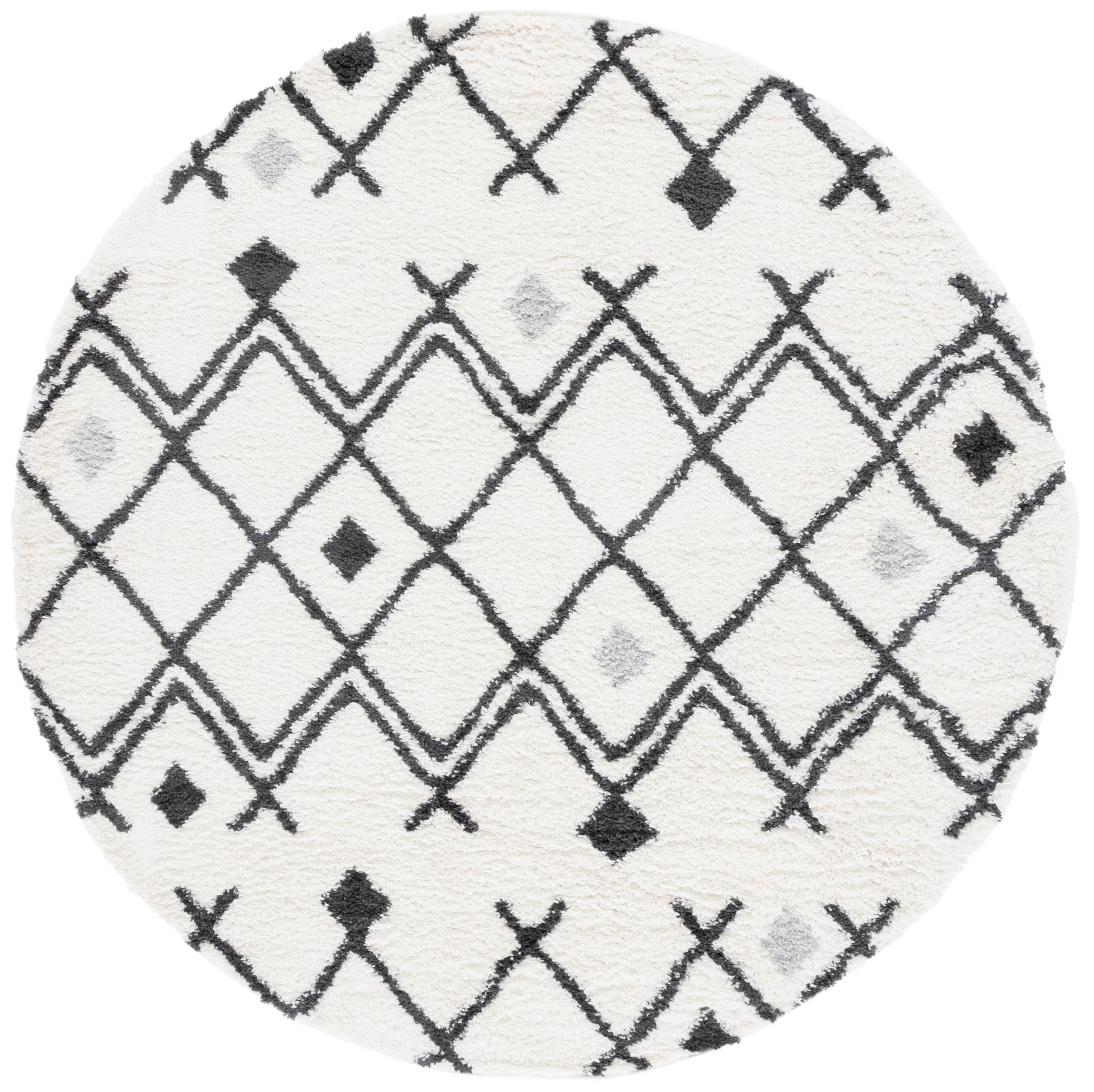 BERBER SHAG 164 – IVORY / DARK GREY