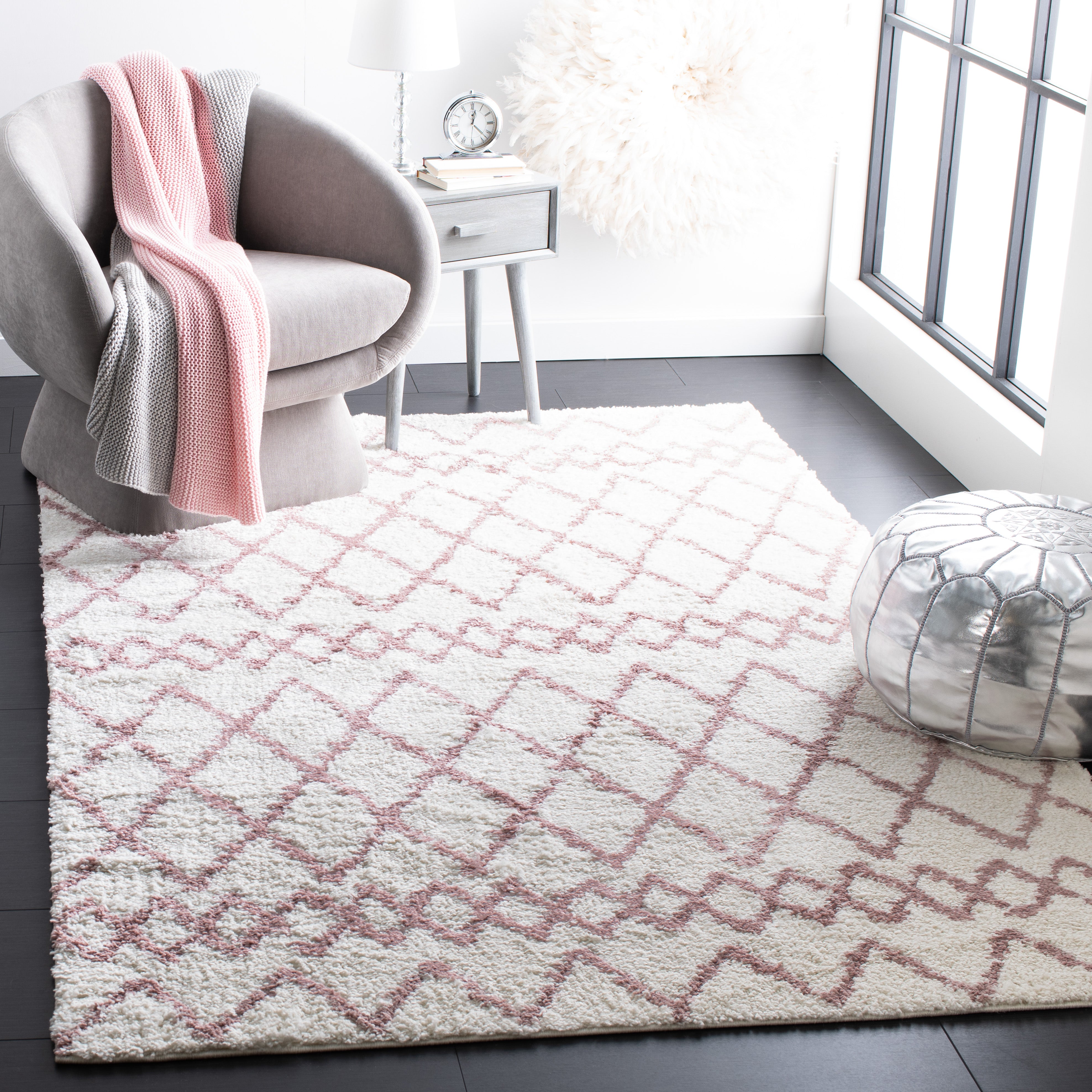 BERBER SHAG 165 – IVORY / LIGHT ROSE