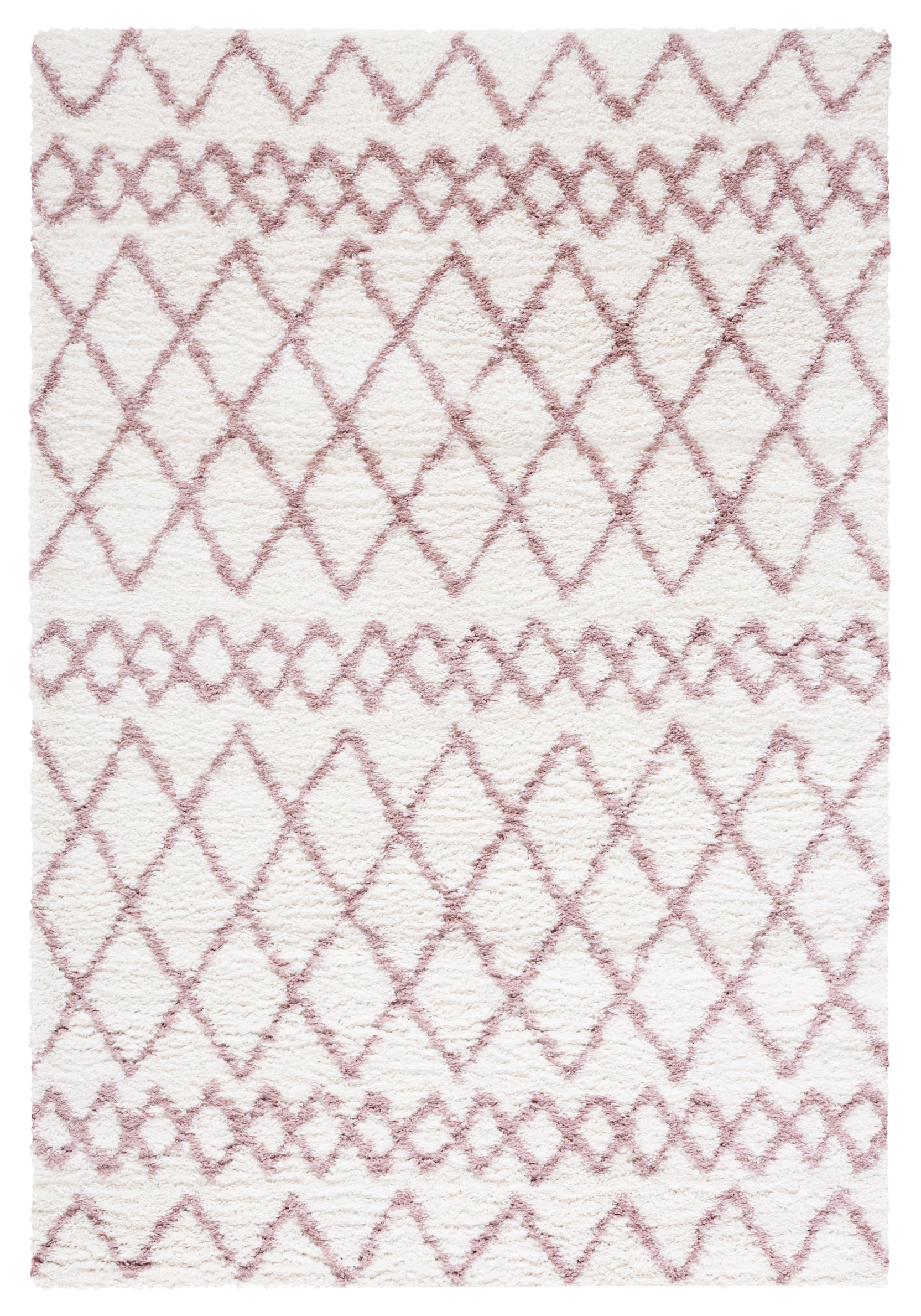 BERBER SHAG 165 – IVORY / LIGHT ROSE