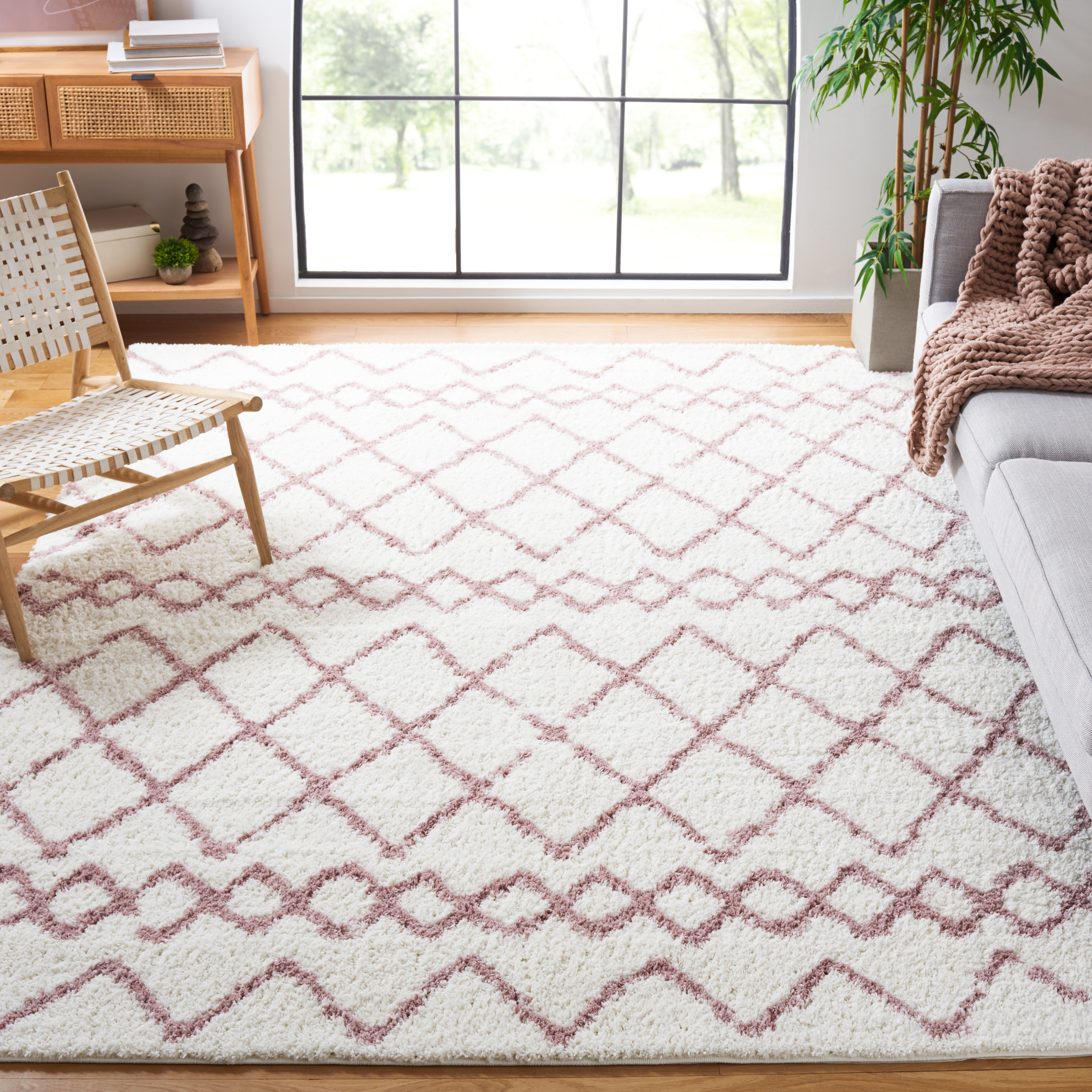 BERBER SHAG 165 – IVORY / LIGHT ROSE