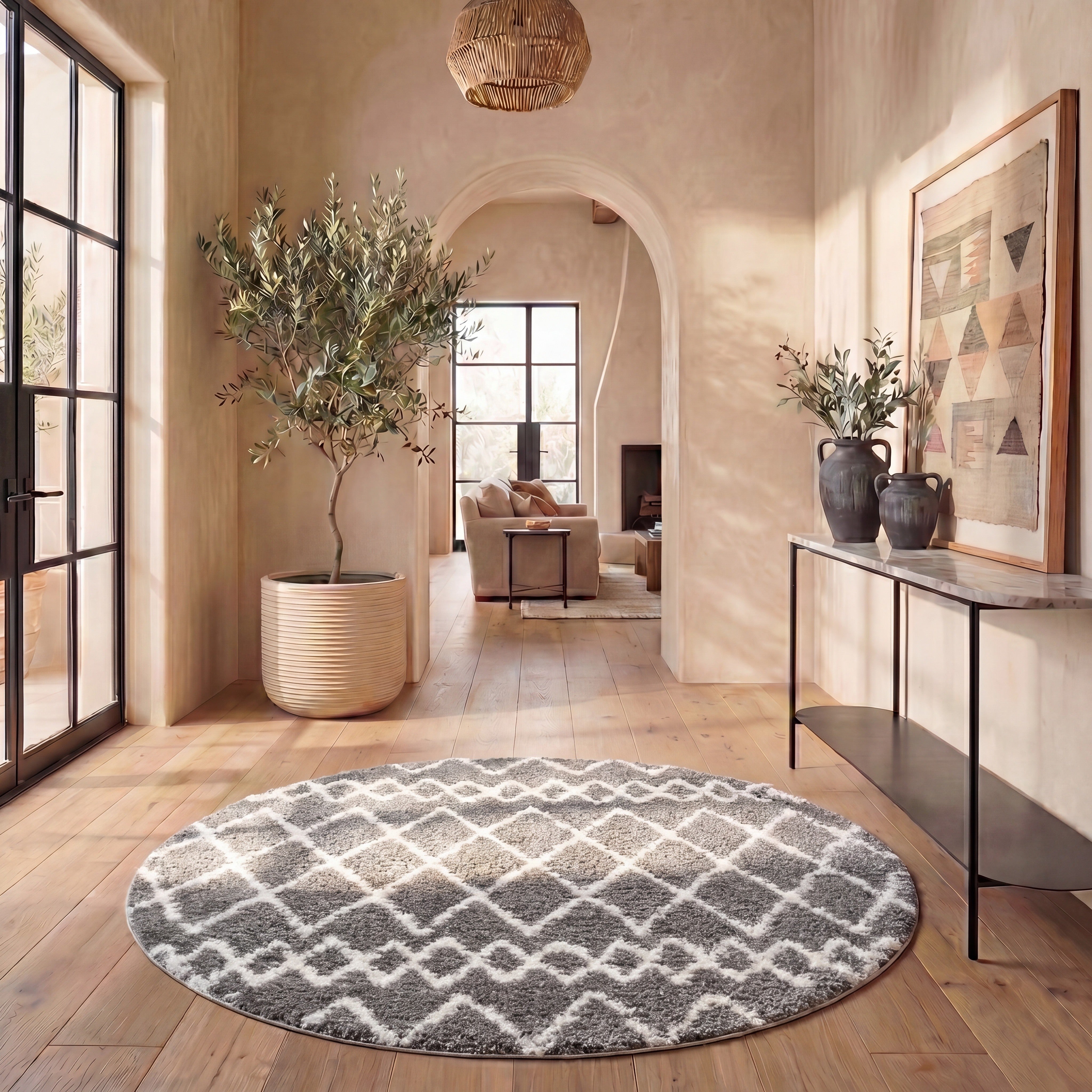 BERBER SHAG 165 – LIGHT GREY / CREAM