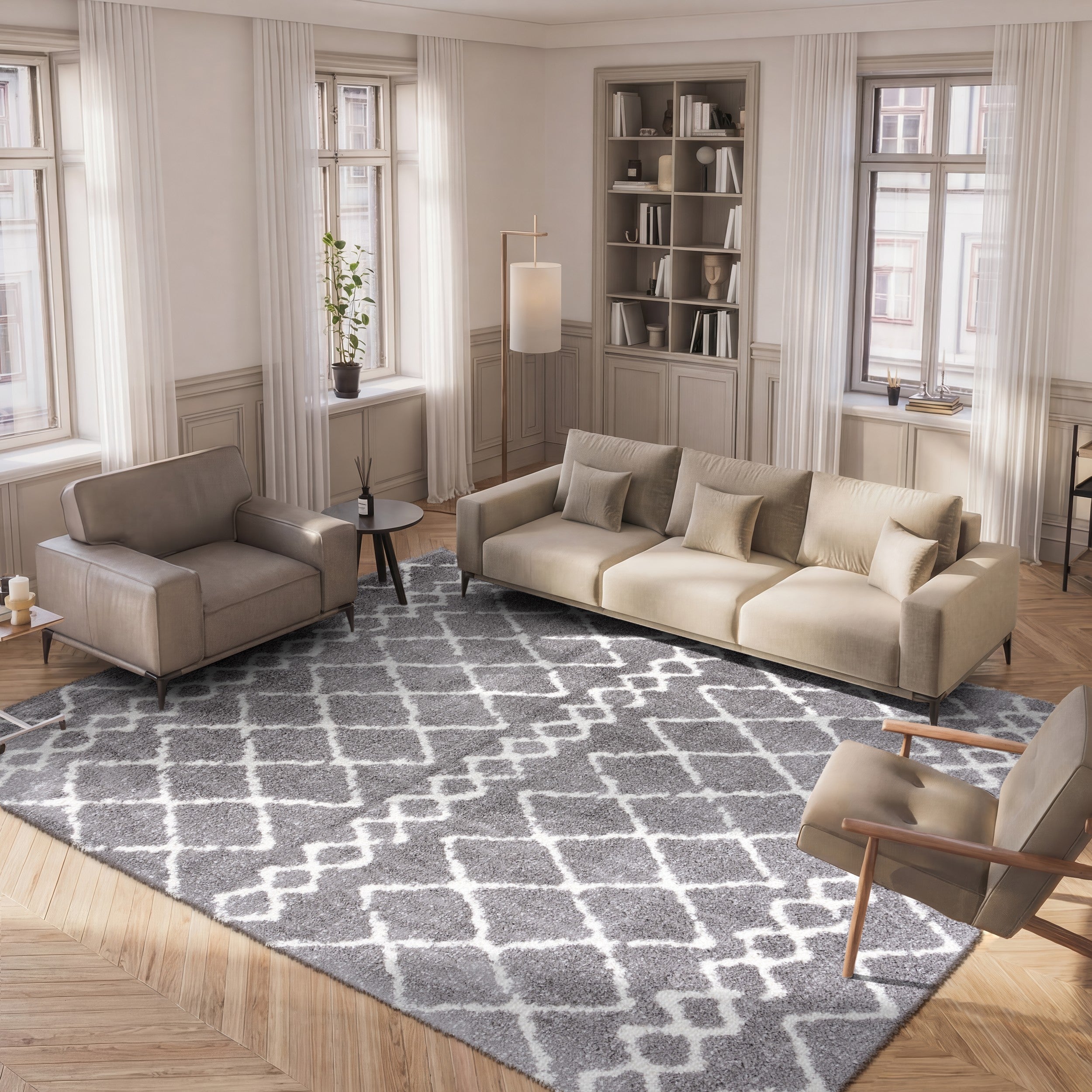 BERBER SHAG 194 – GREY / IVORY