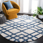 BERBER SHAG 214 – IVORY / BLUE