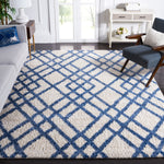 BERBER SHAG 214 – IVORY / BLUE