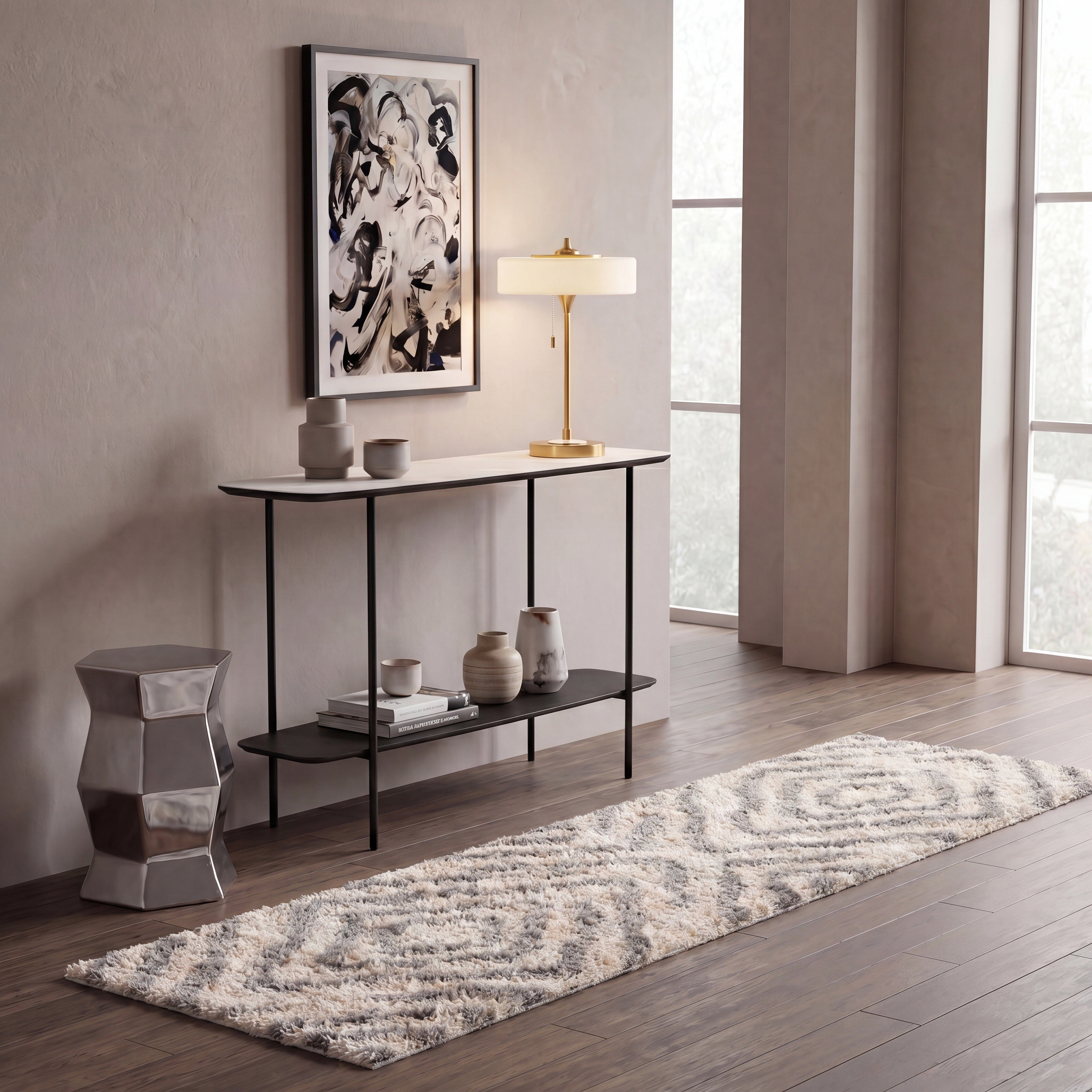 BERBER SHAG 218 – CREAM / GREY