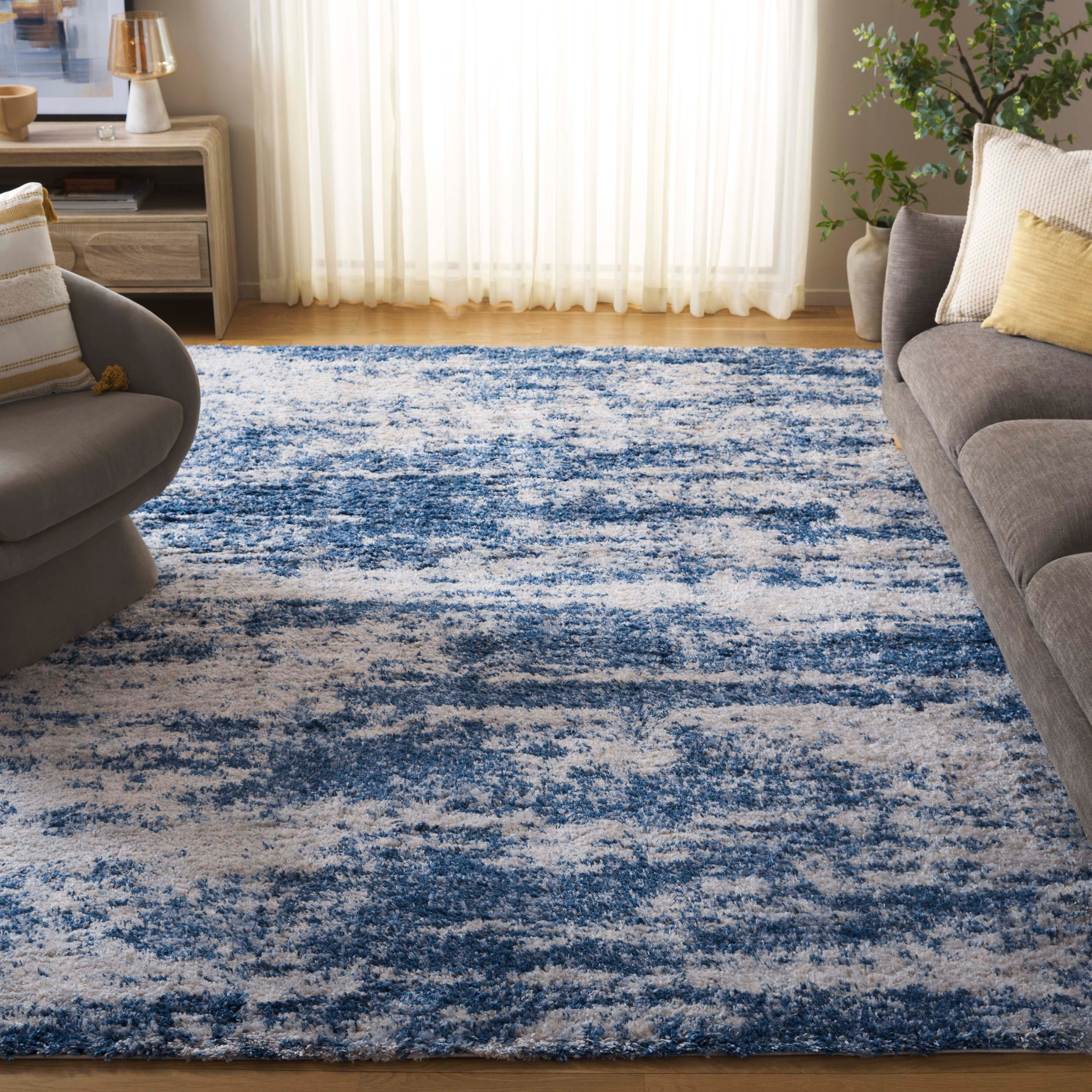 BERBER SHAG 219 – BEIGE / BLUE