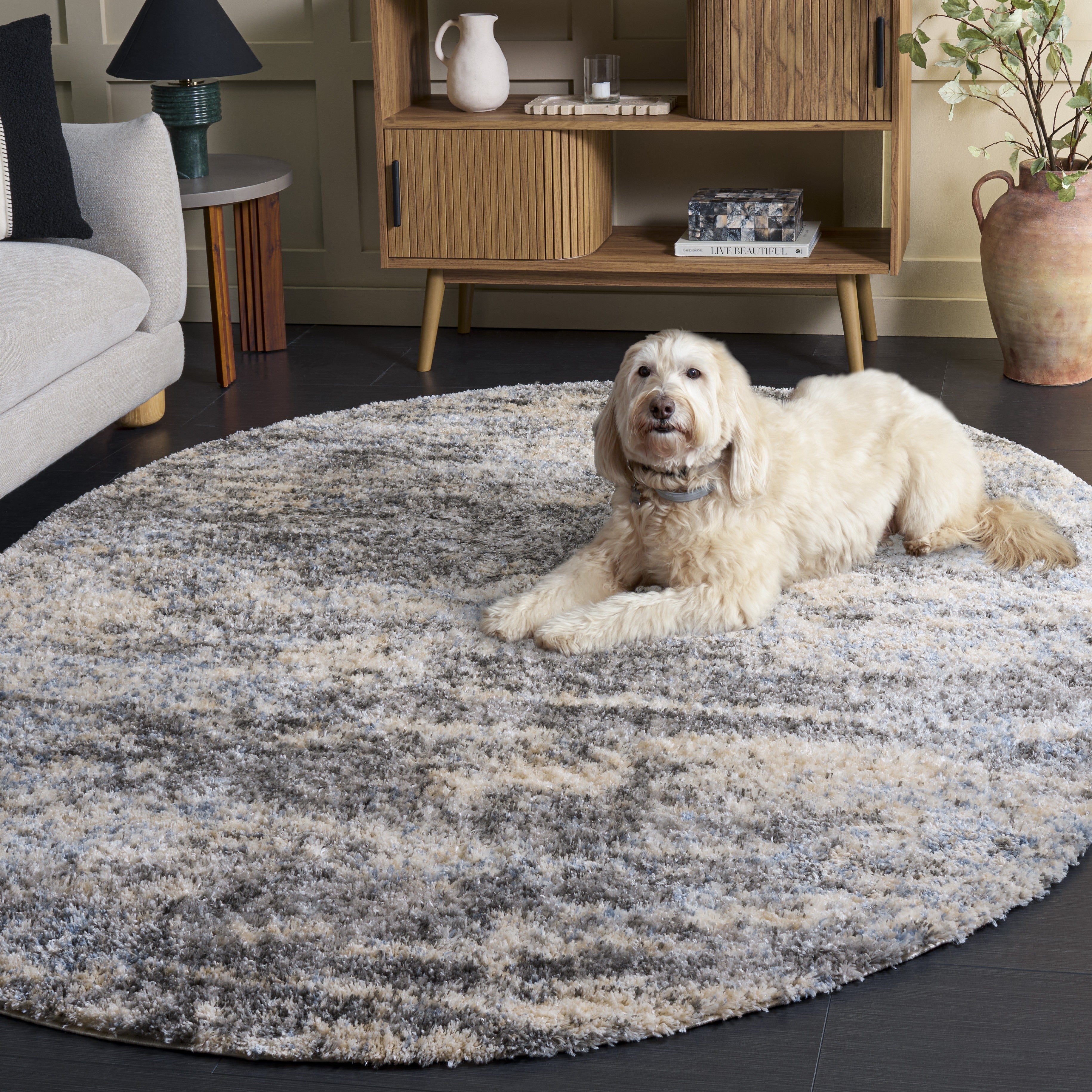 BERBER SHAG 219 – GREY BLUE / CREAM