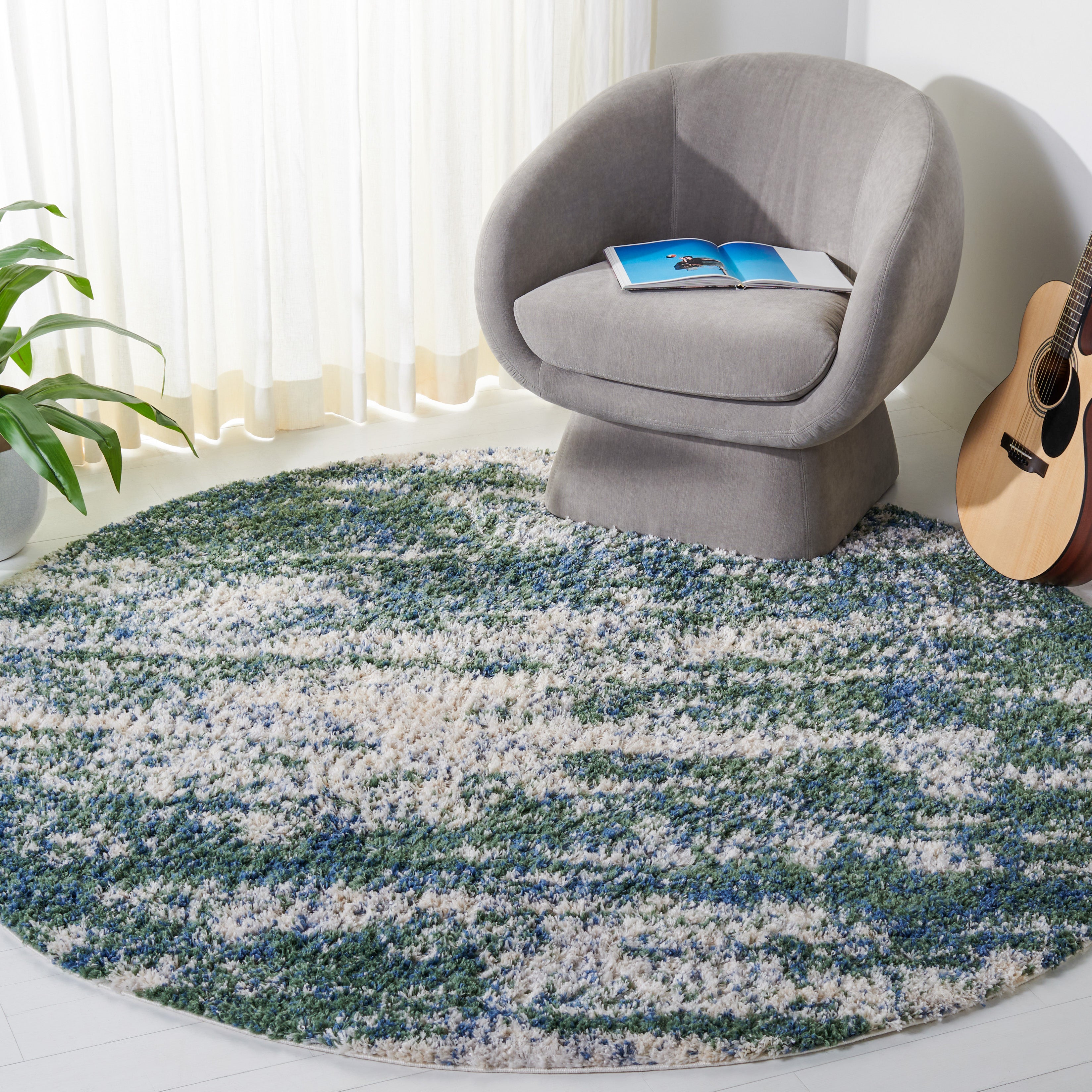 BERBER SHAG 219 – GREEN / BEIGE