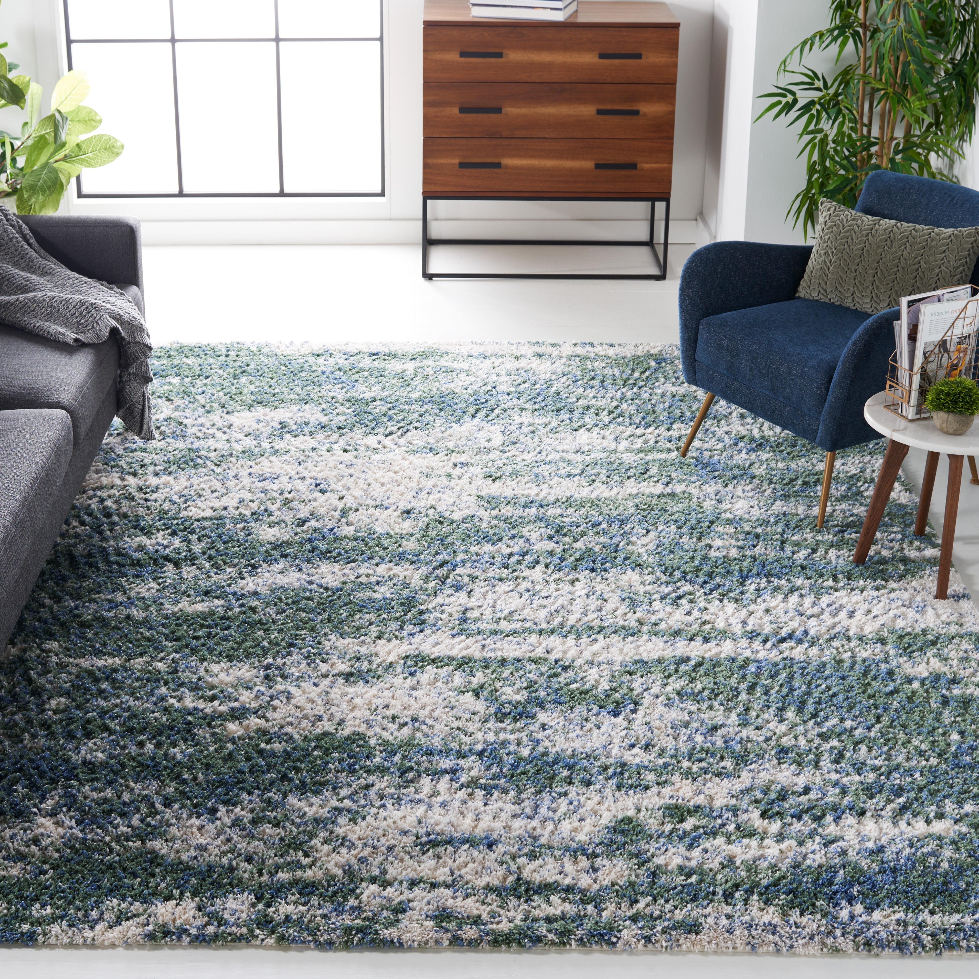 BERBER SHAG 219 – GREEN / BEIGE