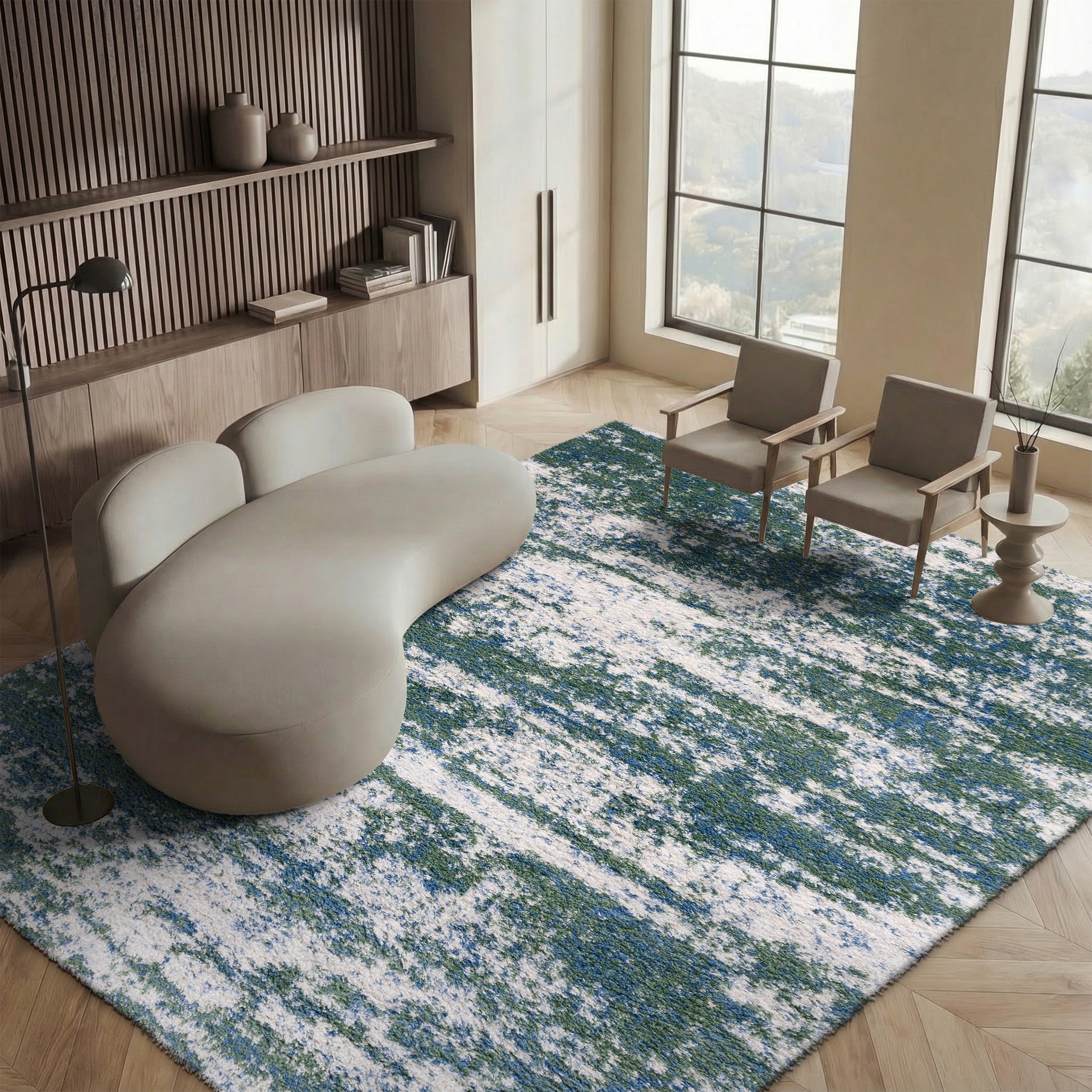 BERBER SHAG 219 – GREEN / BEIGE