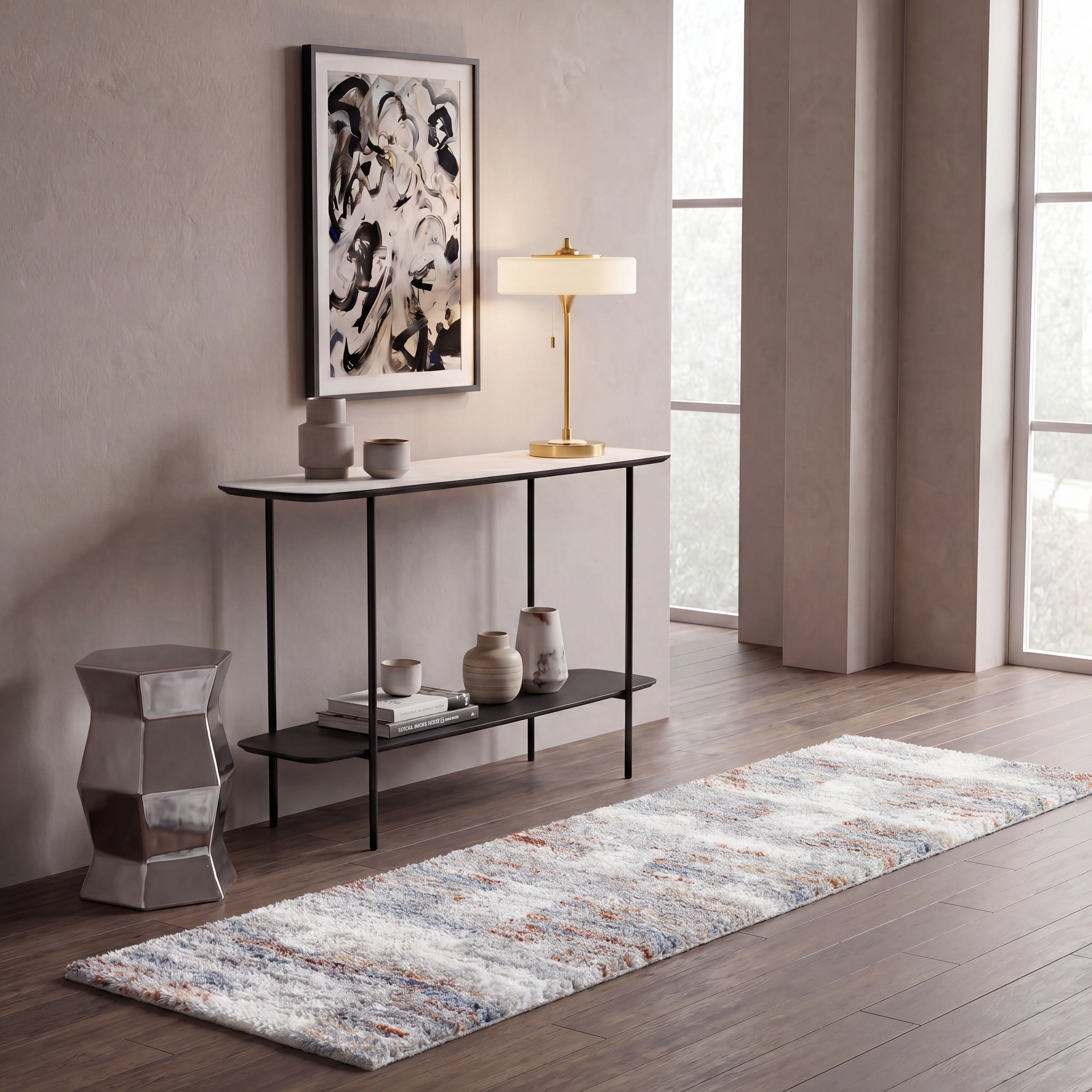 BERBER SHAG 541 – BLUE RUST / IVORY