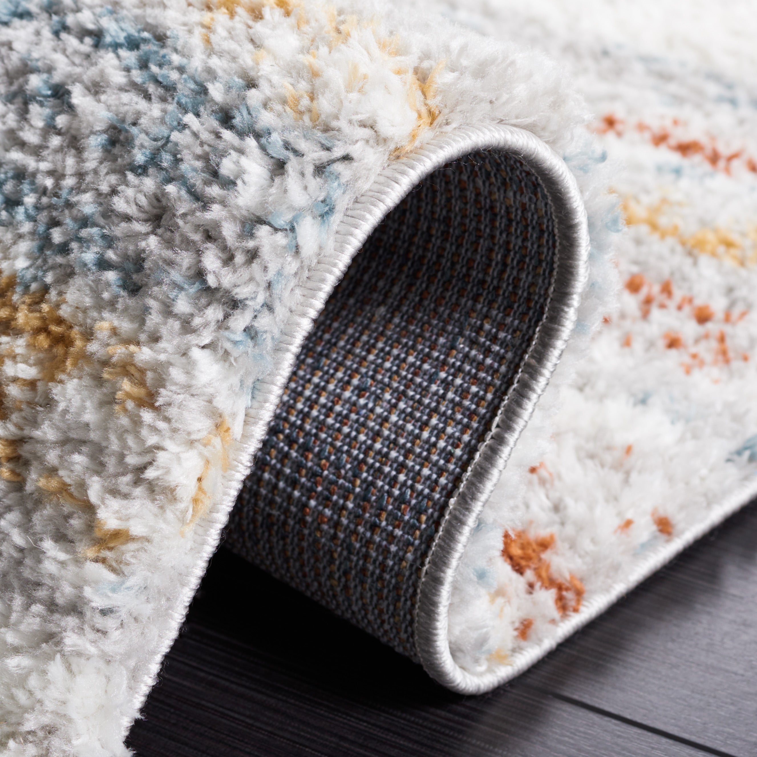 BERBER SHAG 541 – BLUE RUST / IVORY