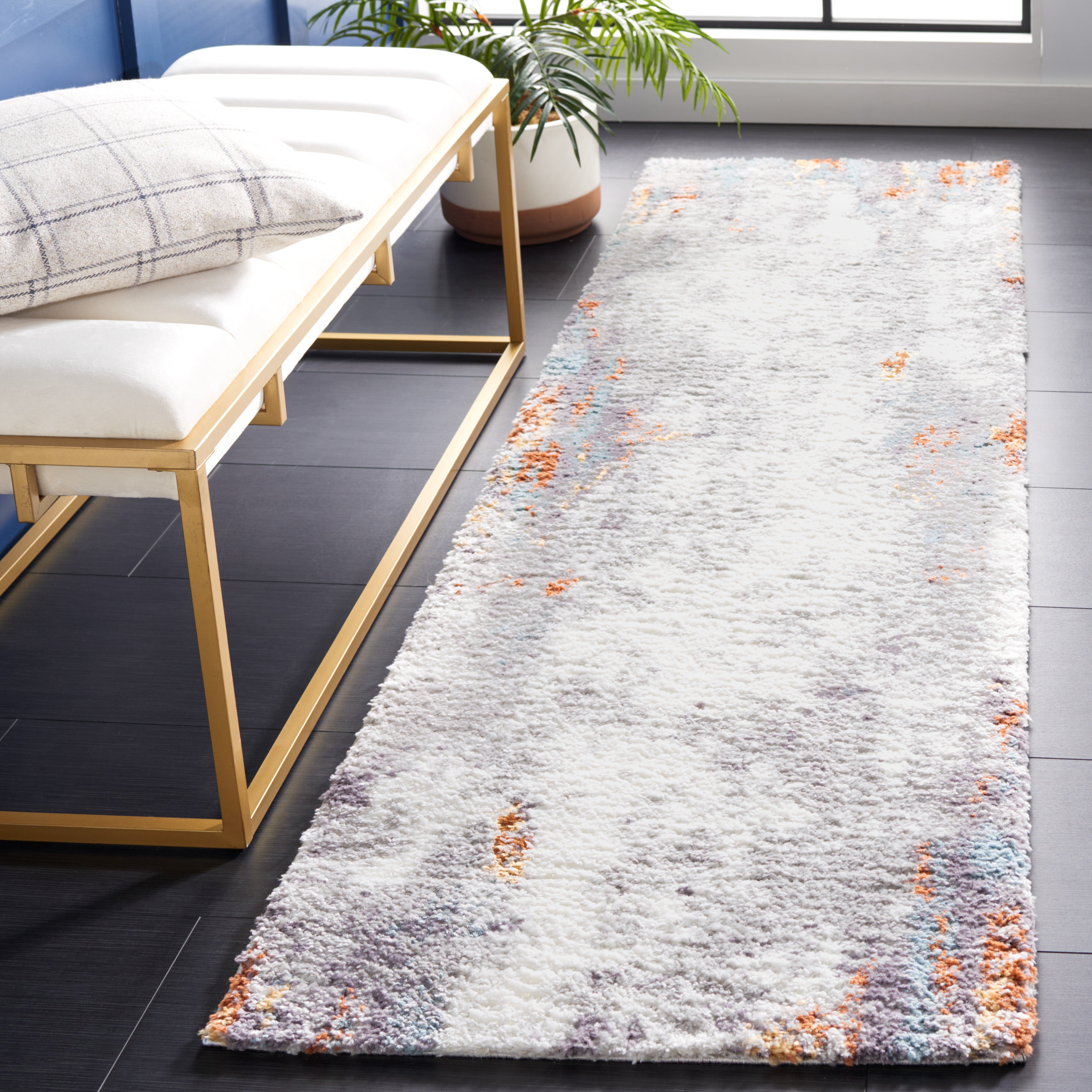BERBER SHAG 543 – BLUE RUST / IVORY