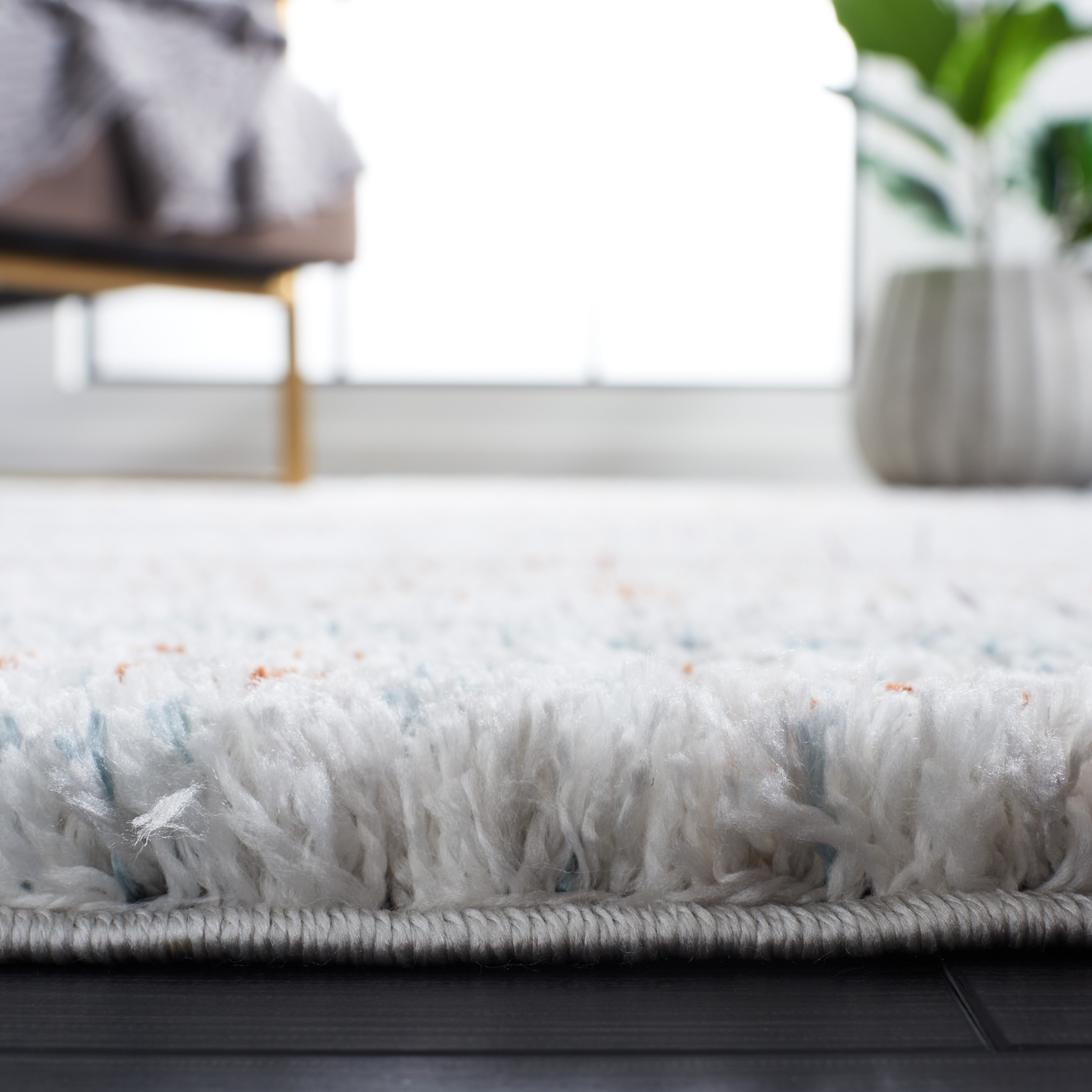 BERBER SHAG 545 – BLUE RUST / IVORY