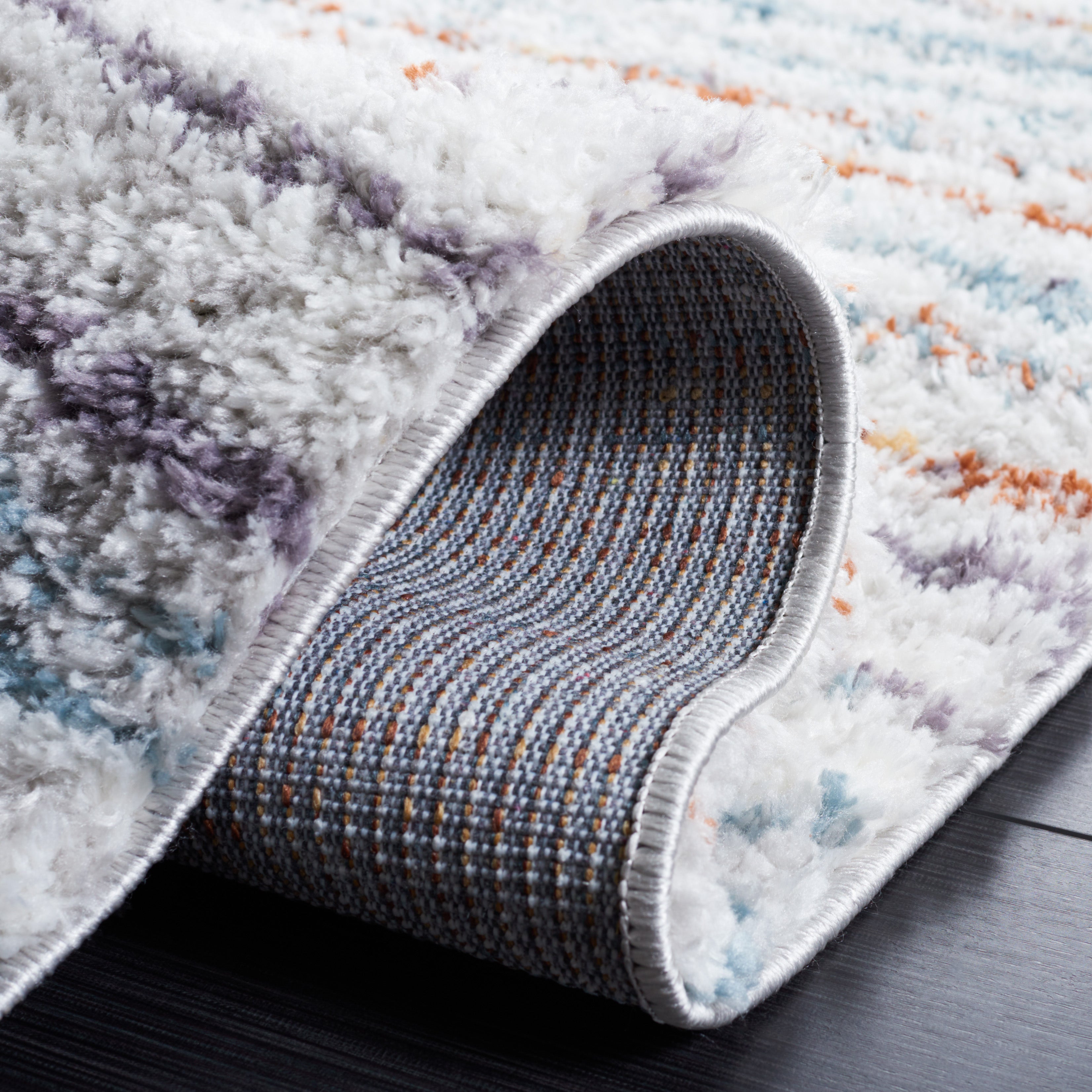 BERBER SHAG 545 – BLUE RUST / IVORY