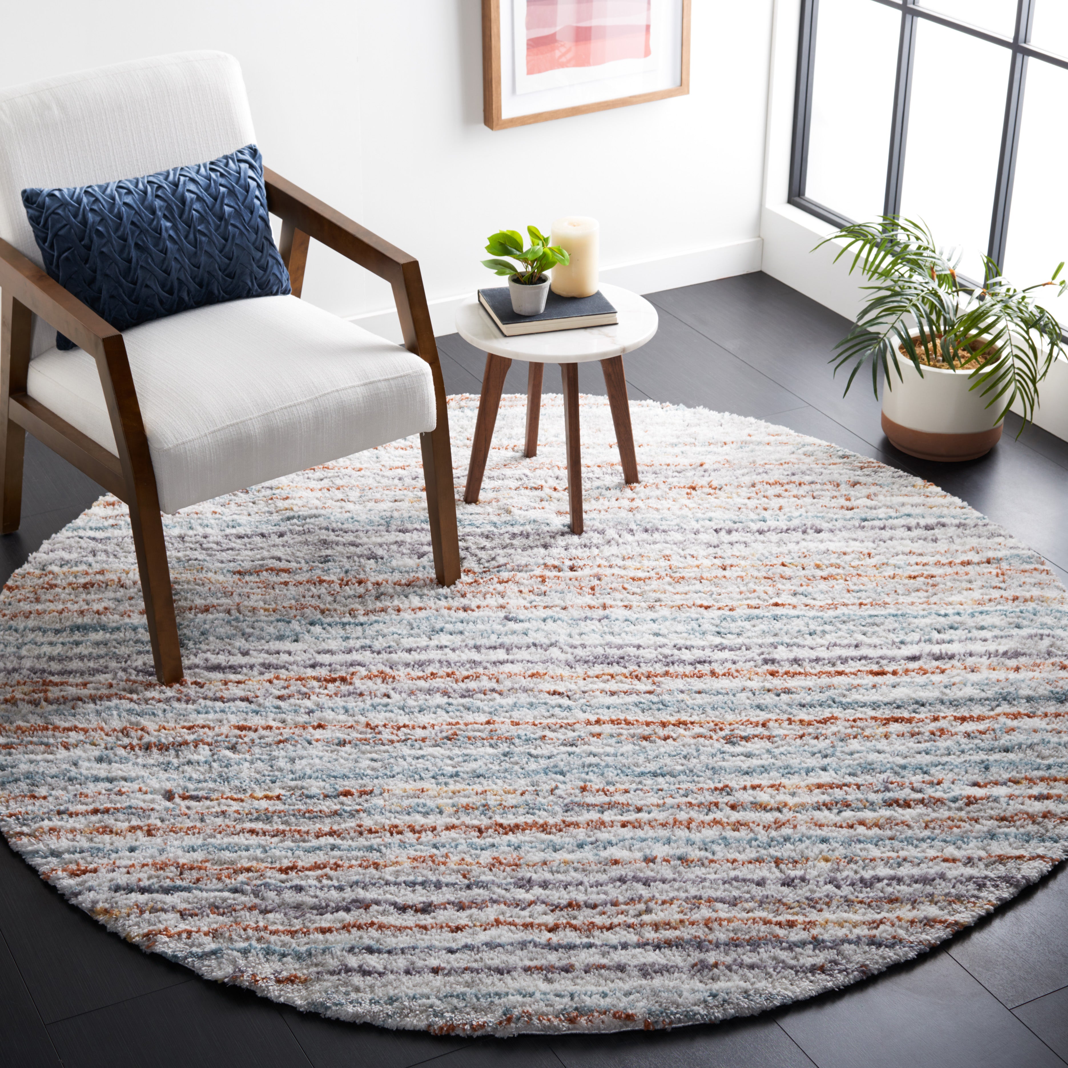 BERBER SHAG 545 – BLUE RUST / IVORY