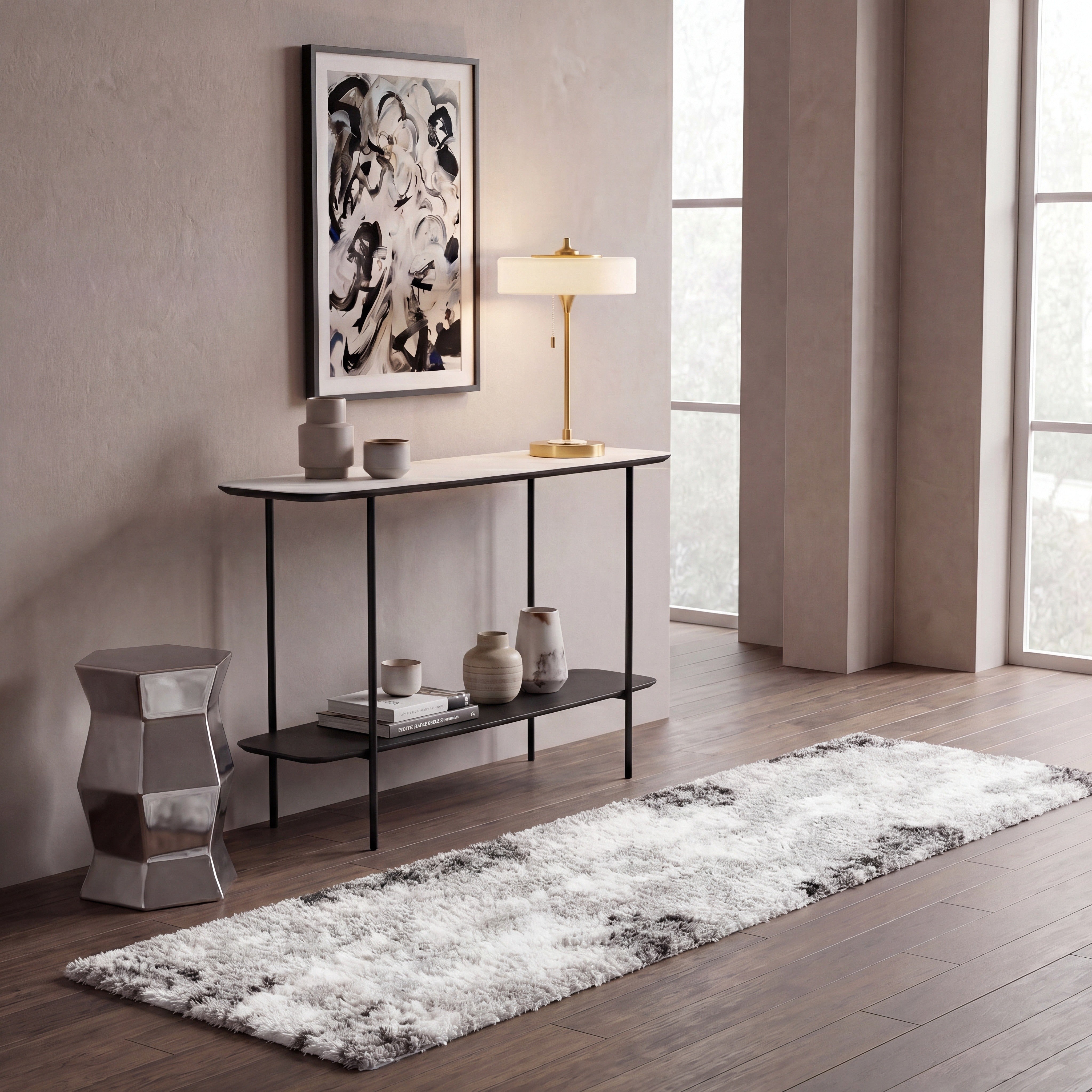 BERBER SHAG 555 – LIGHT GREY / DARK GREY