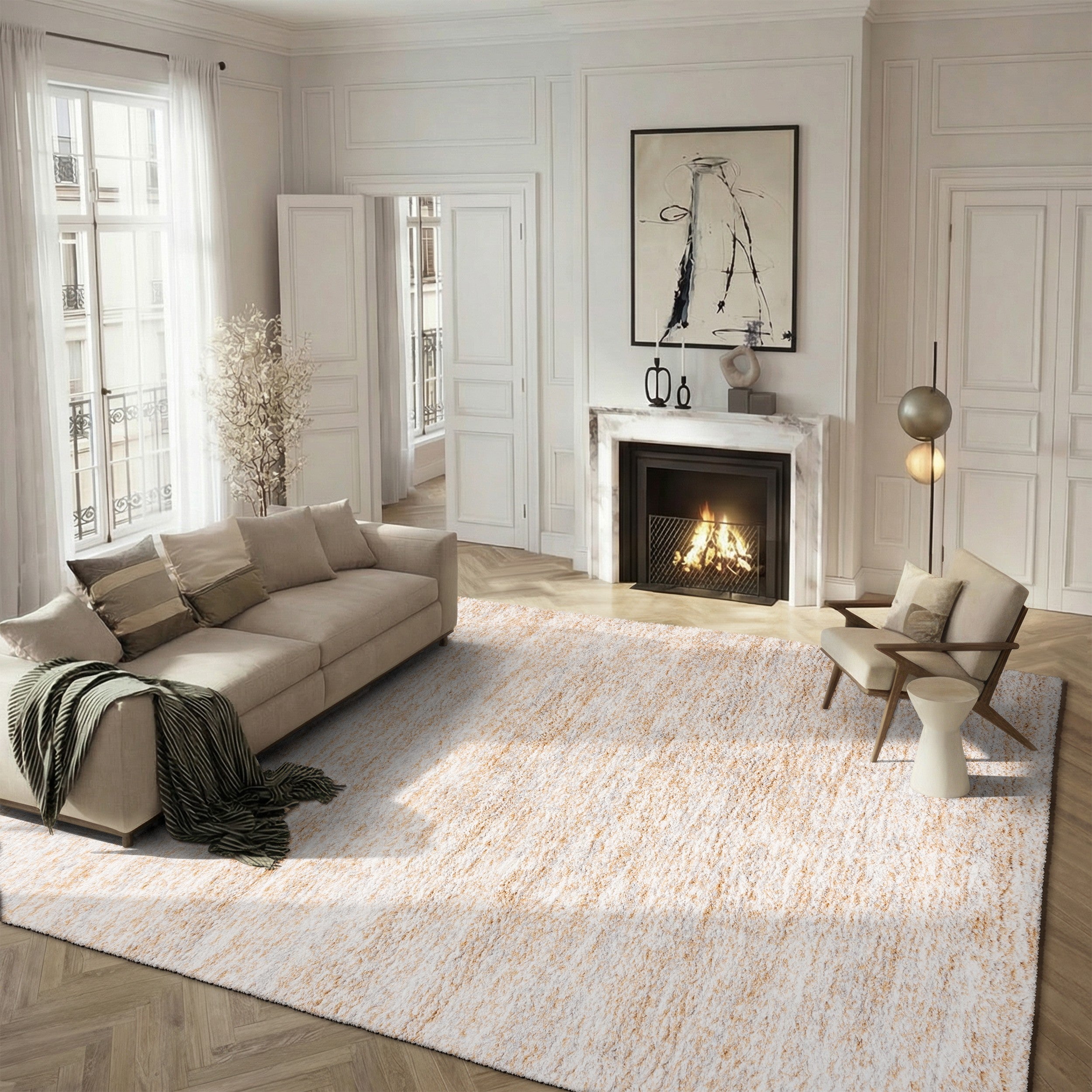 BERBER SHAG 563 – IVORY / LIGHT GOLD