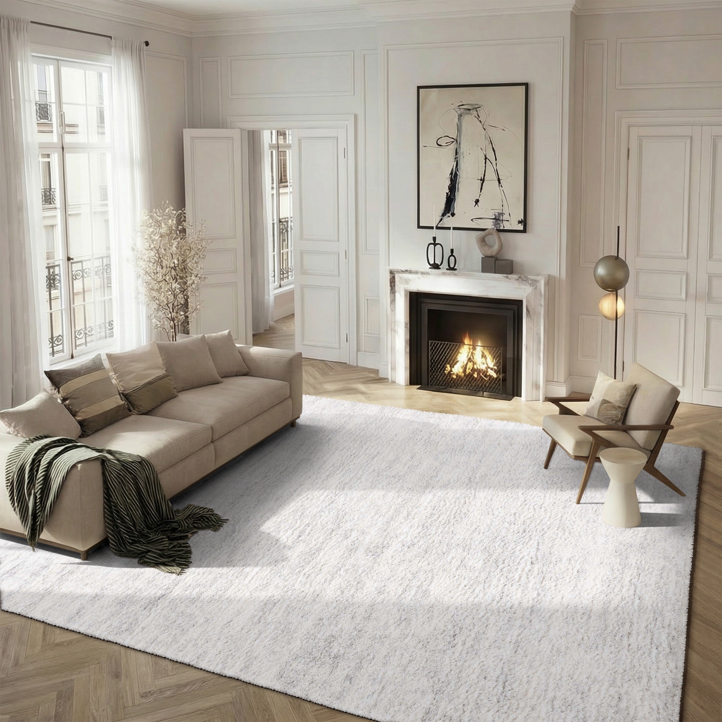 BERBER SHAG 563 – IVORY / LIGHT GREY