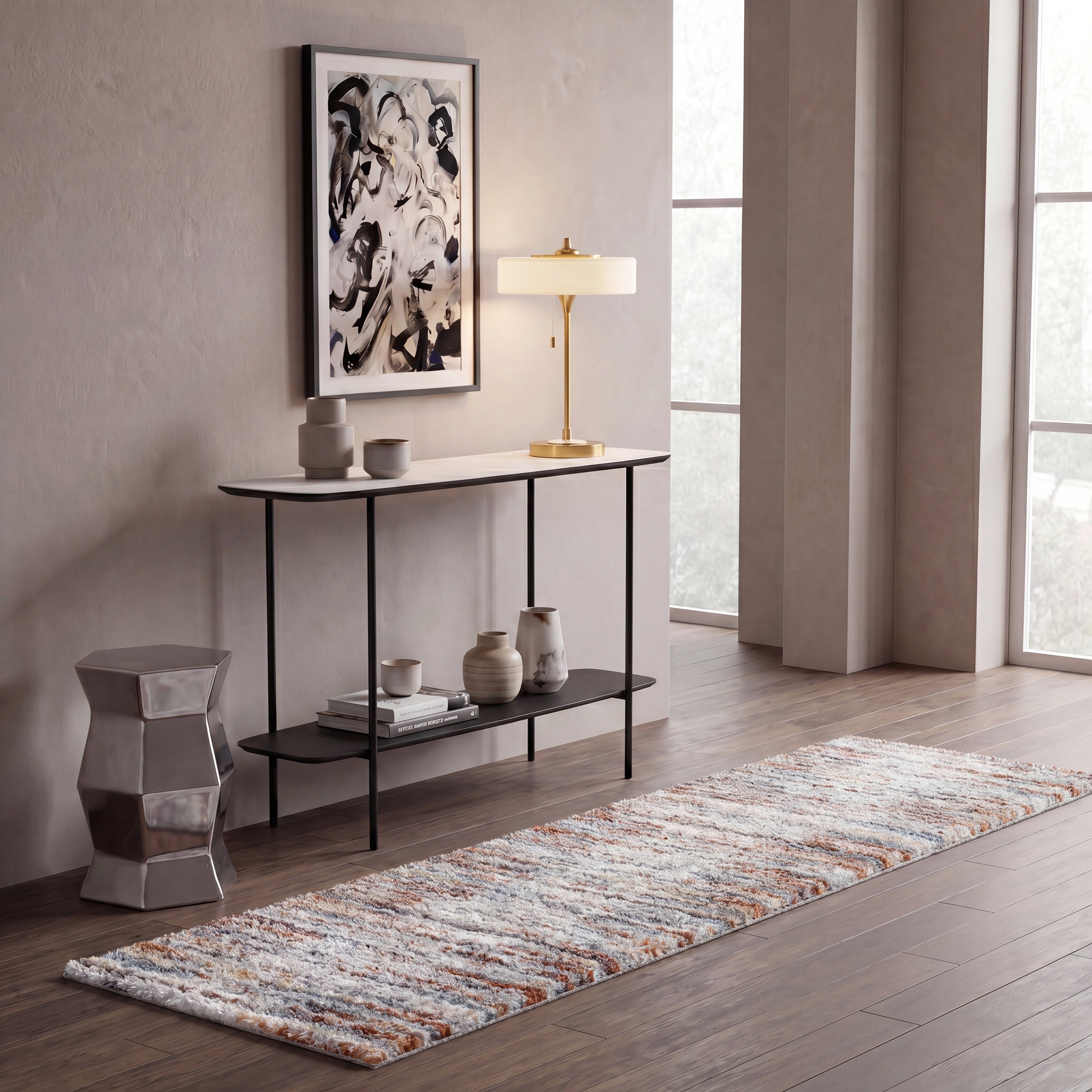 BERBER SHAG 565 – BLUE RUST / IVORY