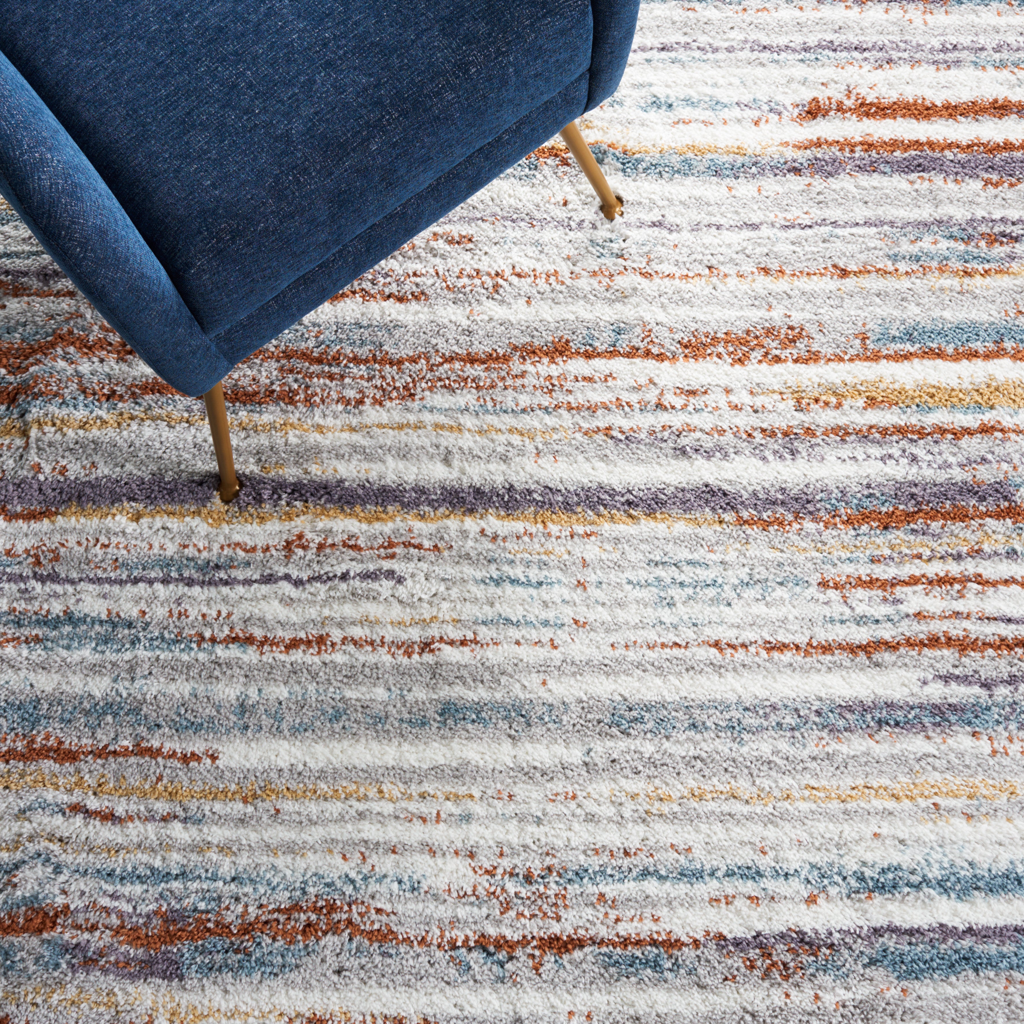 BERBER SHAG 565 – BLUE RUST / IVORY