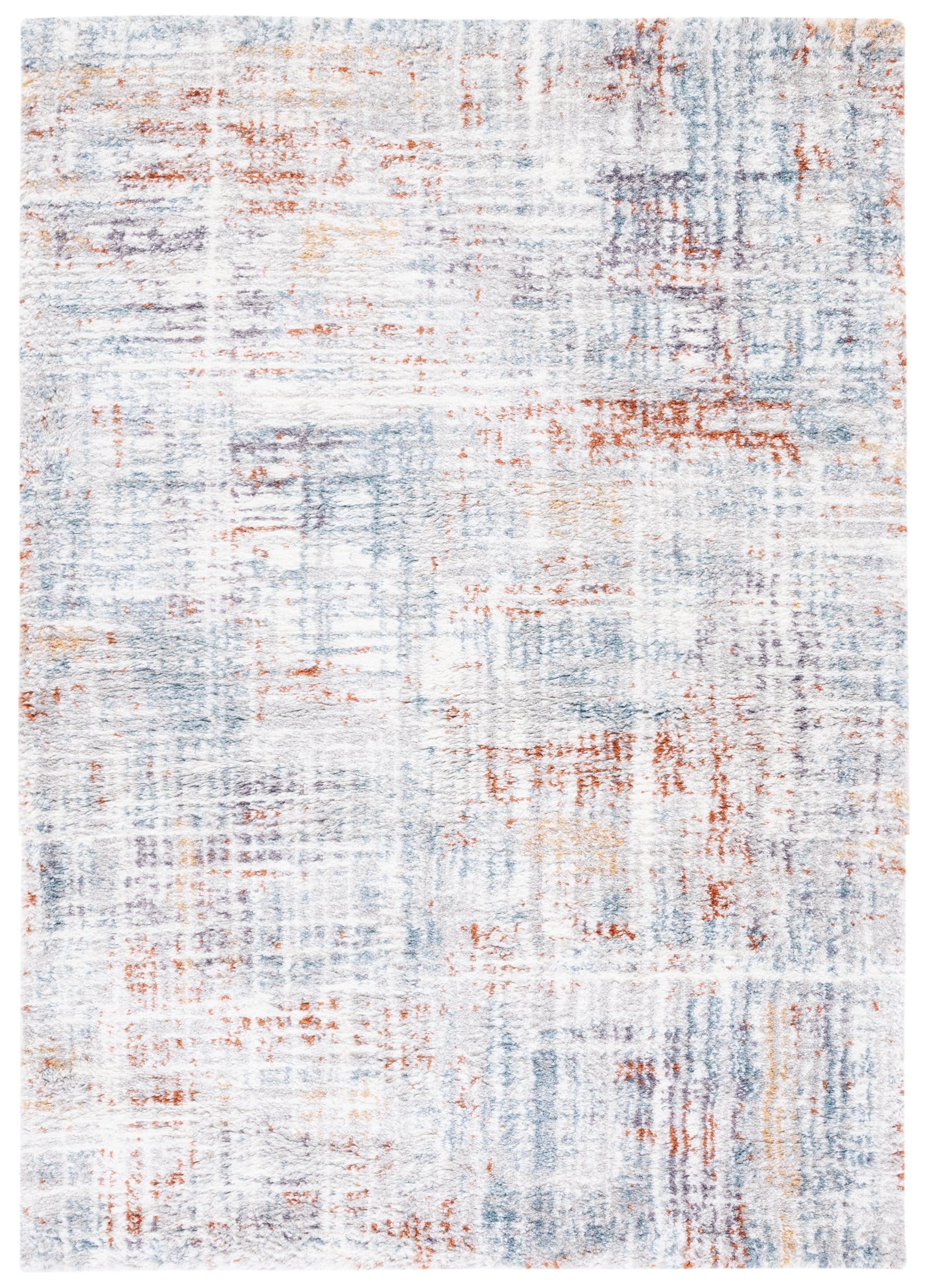 BERBER SHAG 569 – BLUE RUST / IVORY