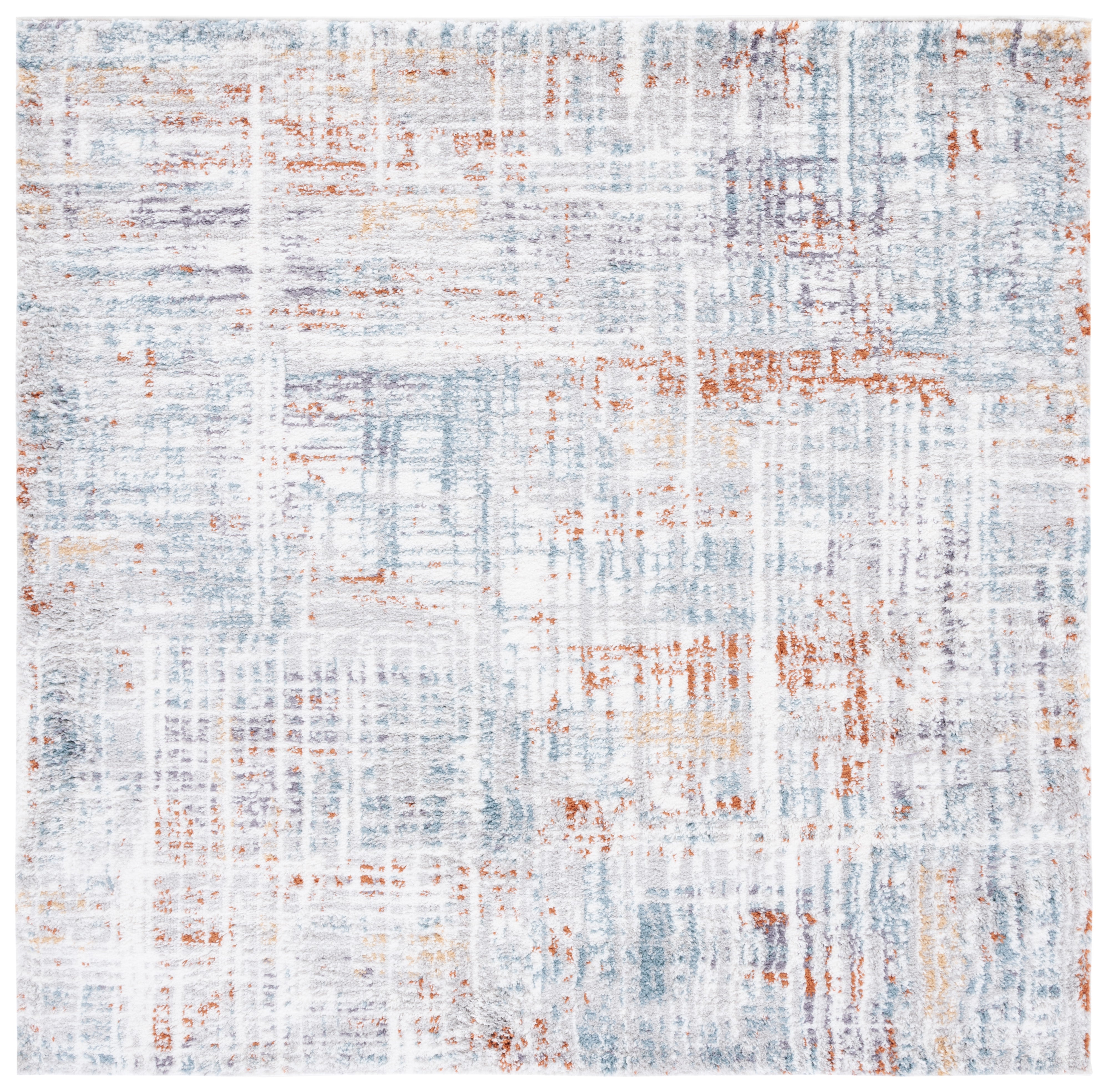 BERBER SHAG 569 – BLUE RUST / IVORY