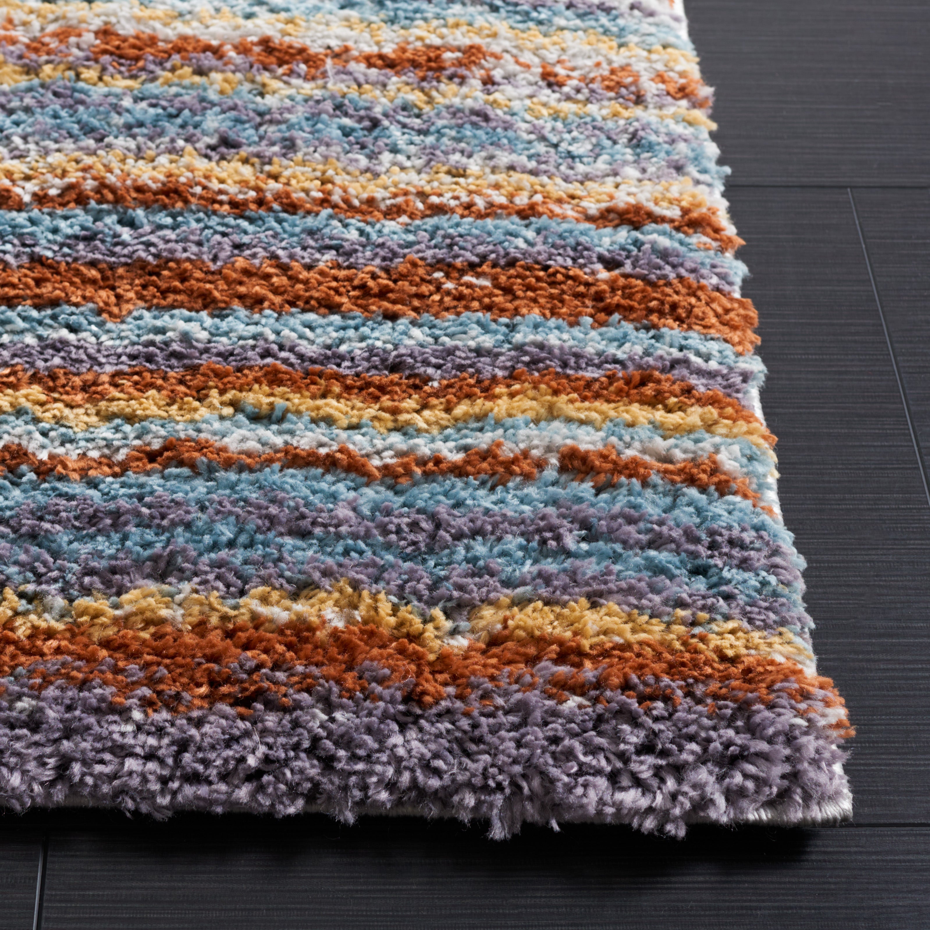 BERBER SHAG 571 – BLUE RUST / IVORY