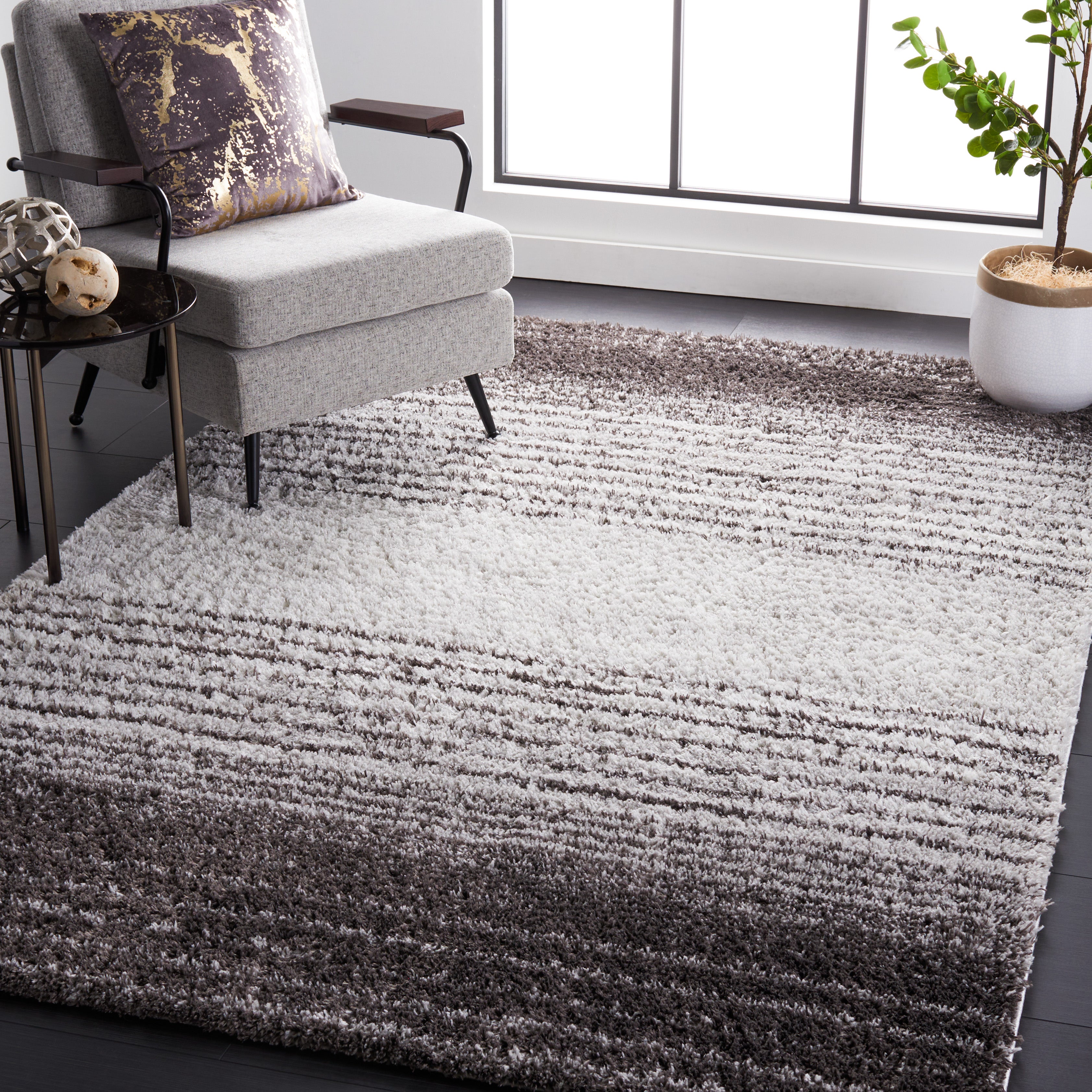 BERBER SHAG 571 – GREY / DARK GREY