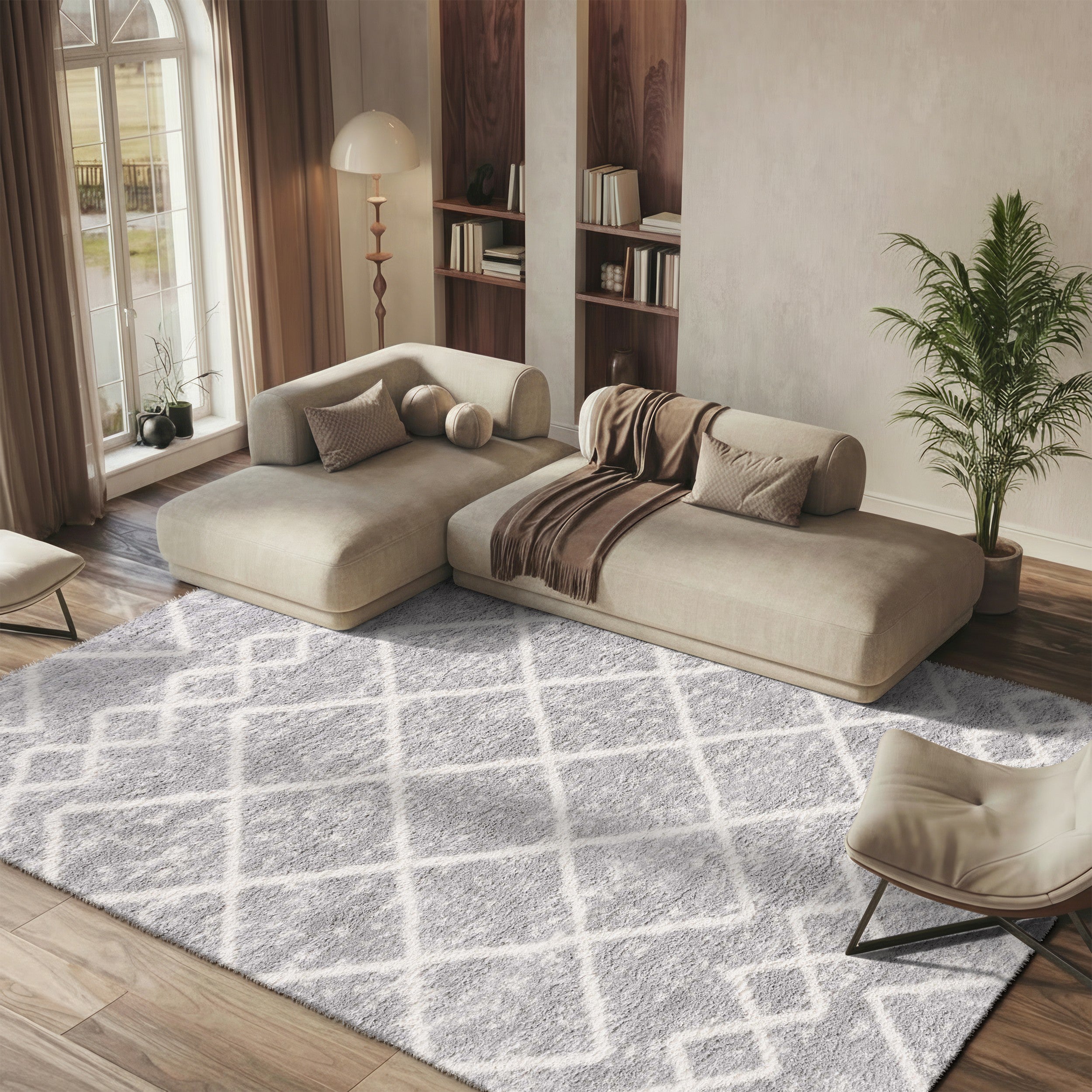 BERBER SHAG 572 – GREY / IVORY