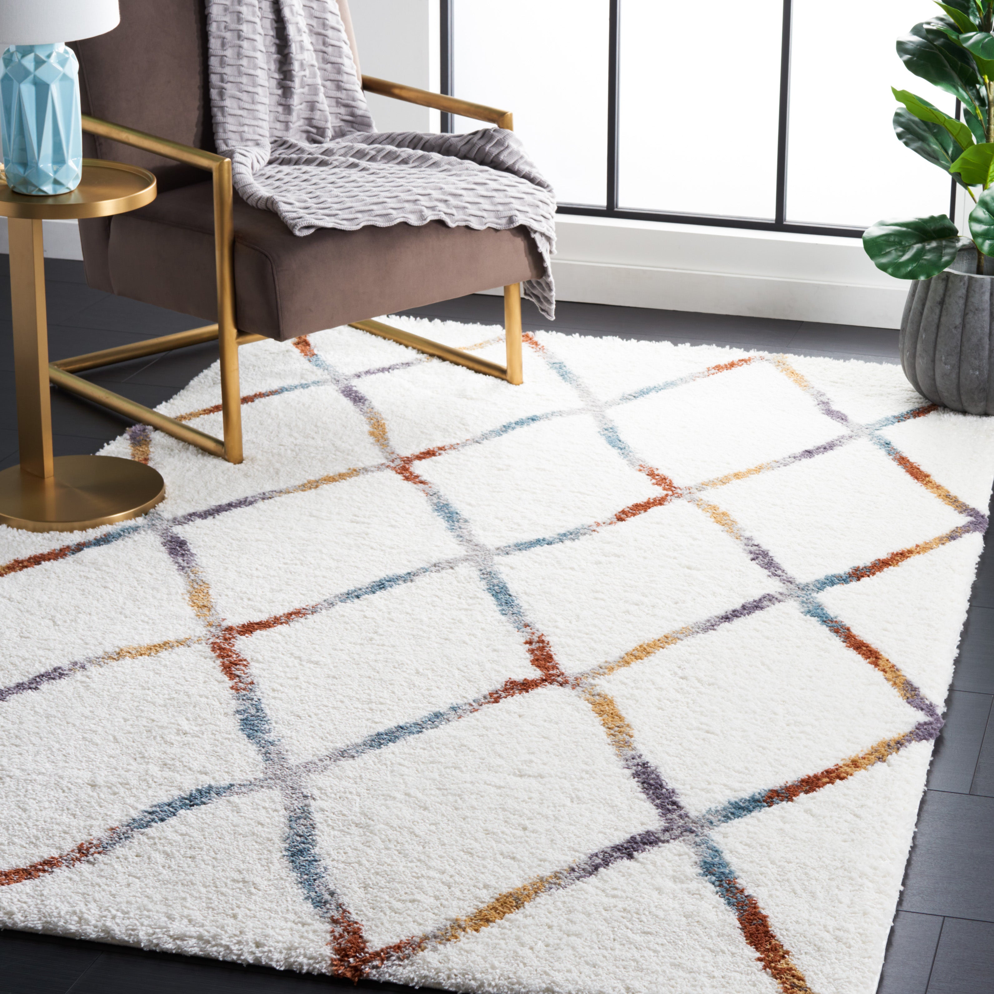 BERBER SHAG 573 – IVORY / MULTI