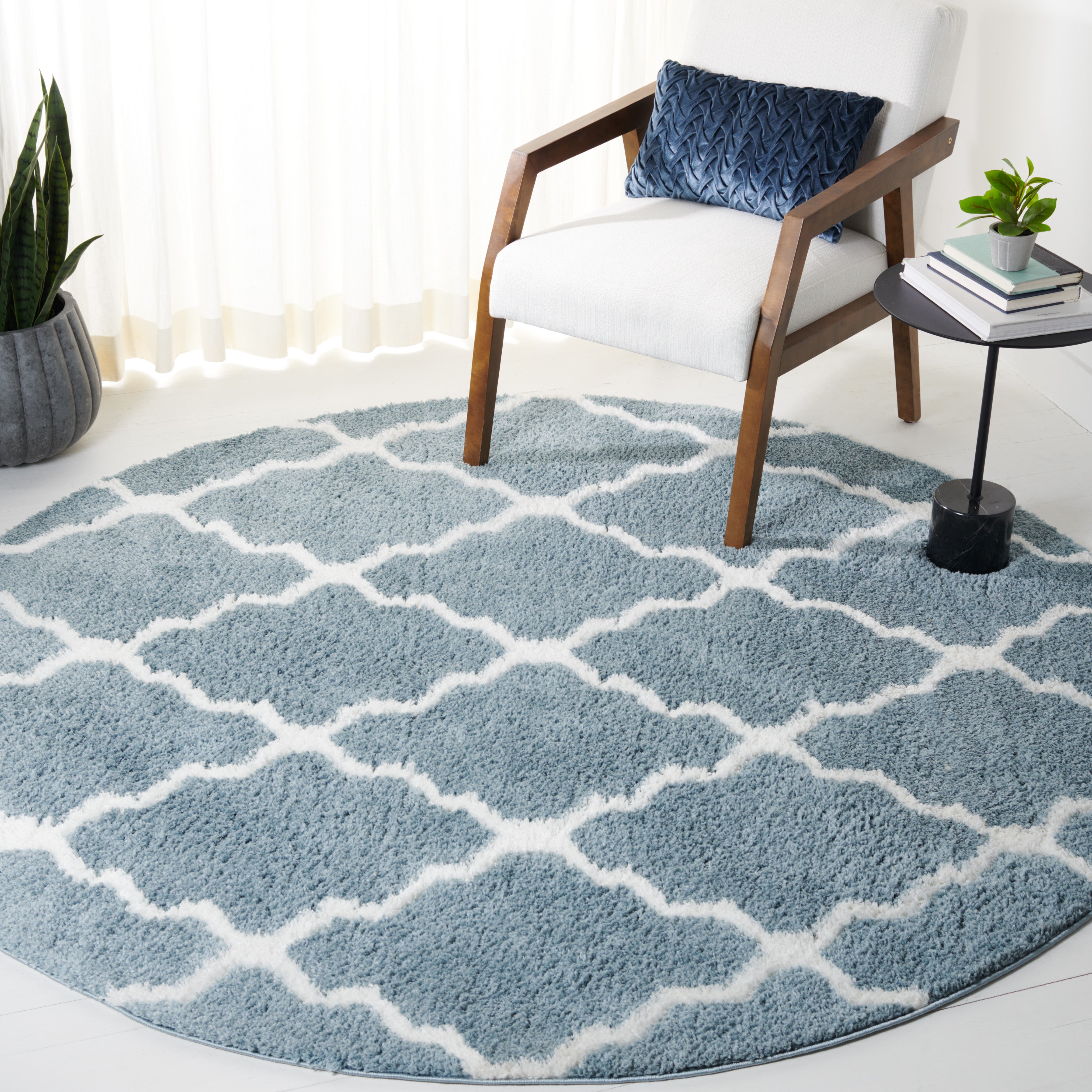 BERBER SHAG 575 – BLUE RUST / IVORY