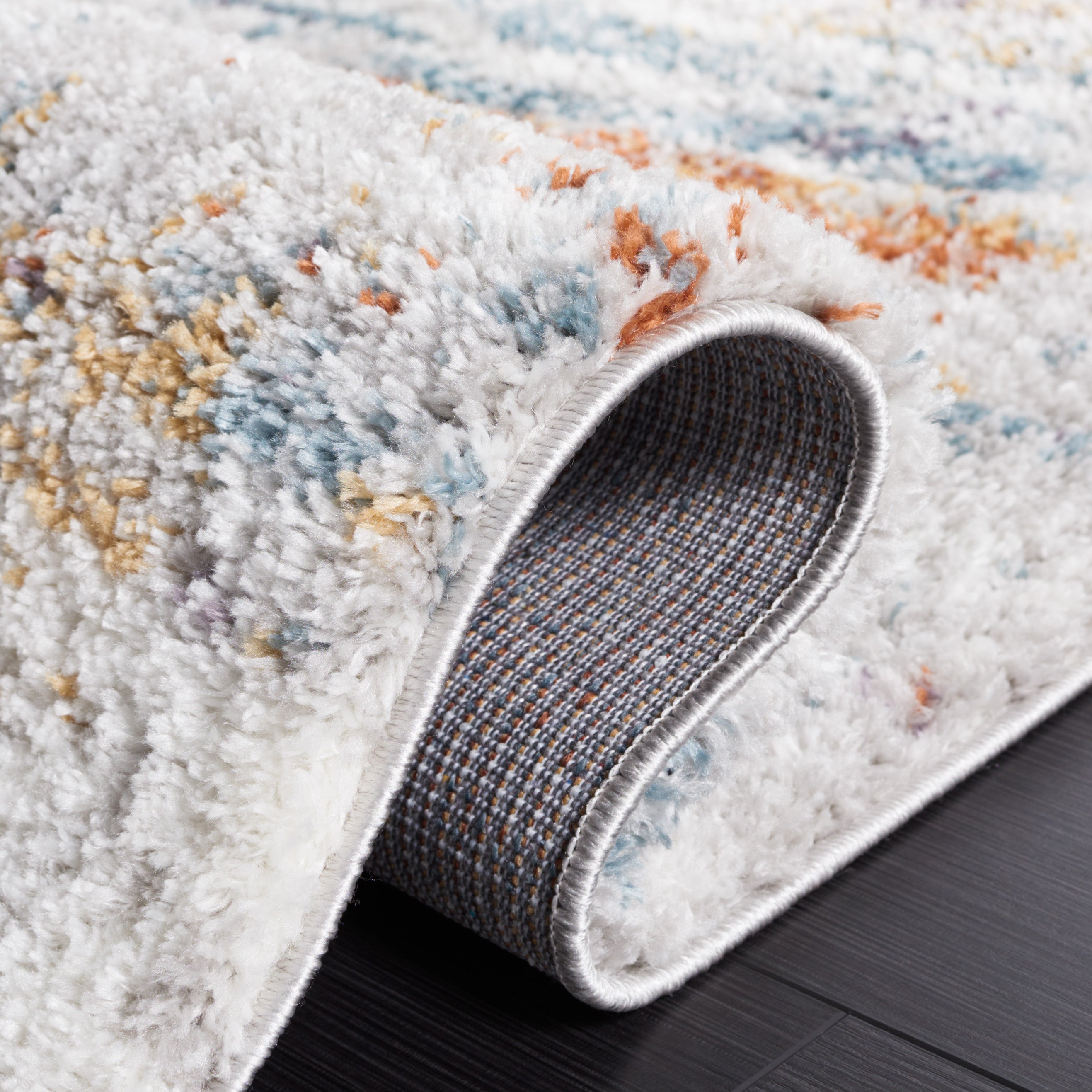 BERBER SHAG 577 – BLUE RUST / IVORY
