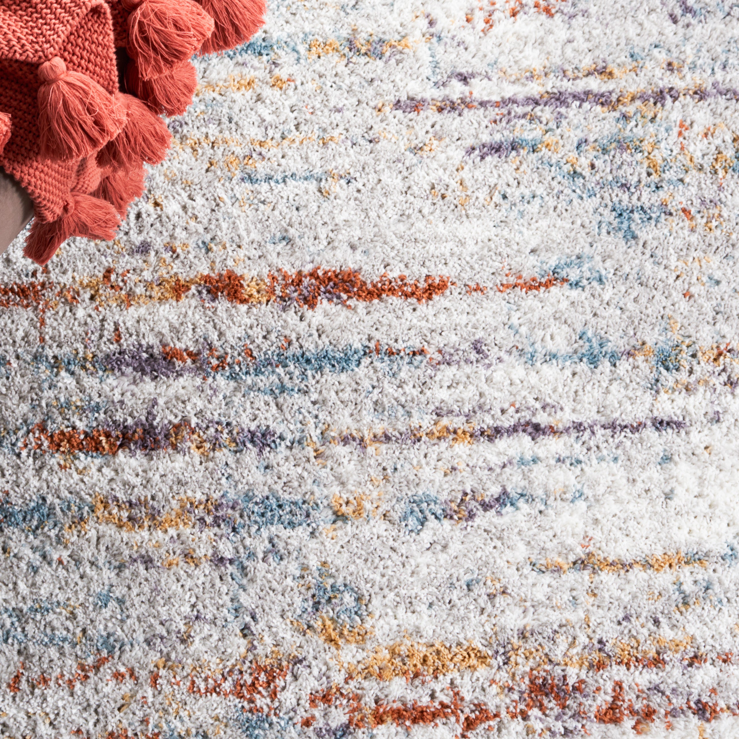 BERBER SHAG 577 – BLUE RUST / IVORY