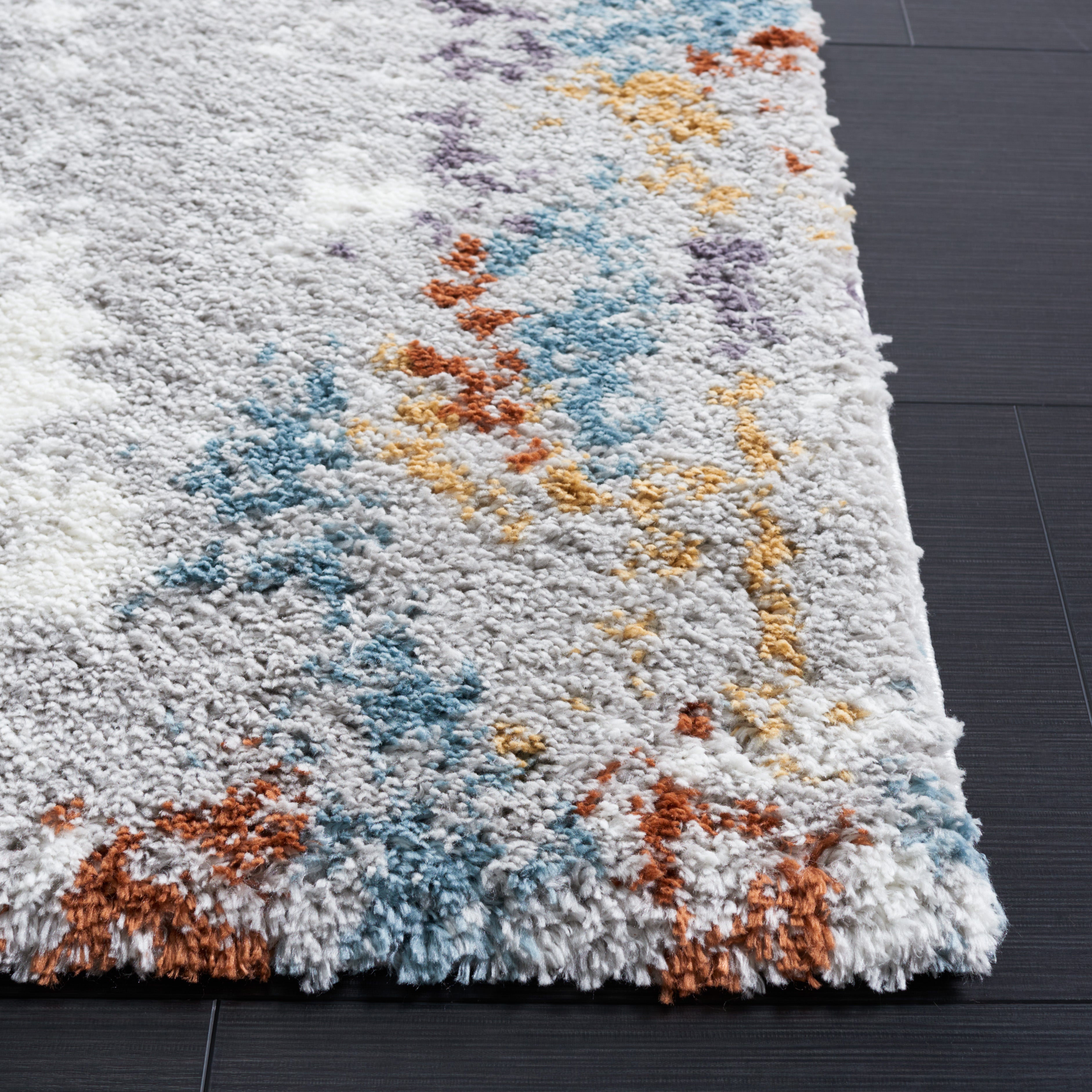 BERBER SHAG 579 – BLUE RUST / IVORY