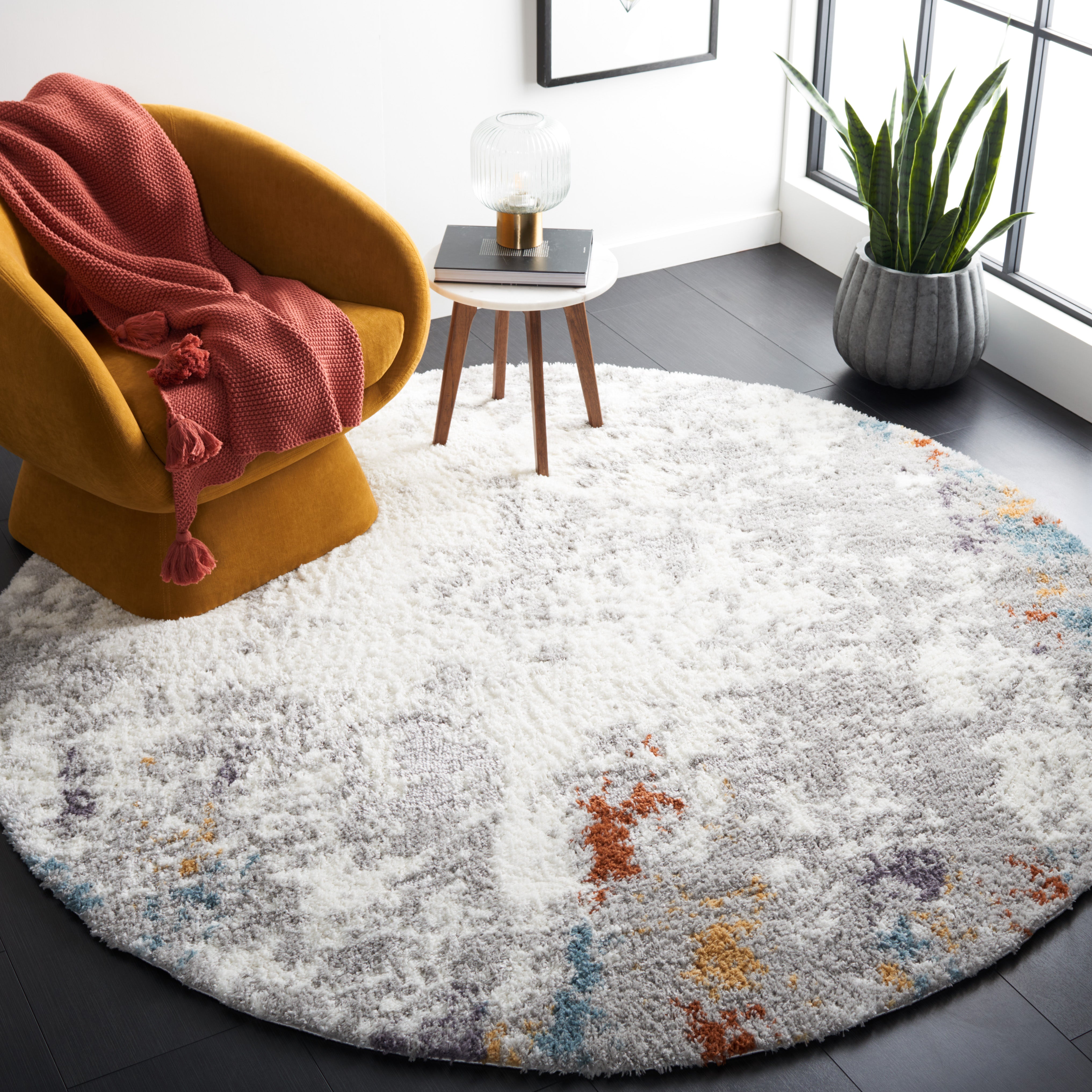 BERBER SHAG 579 – BLUE RUST / IVORY
