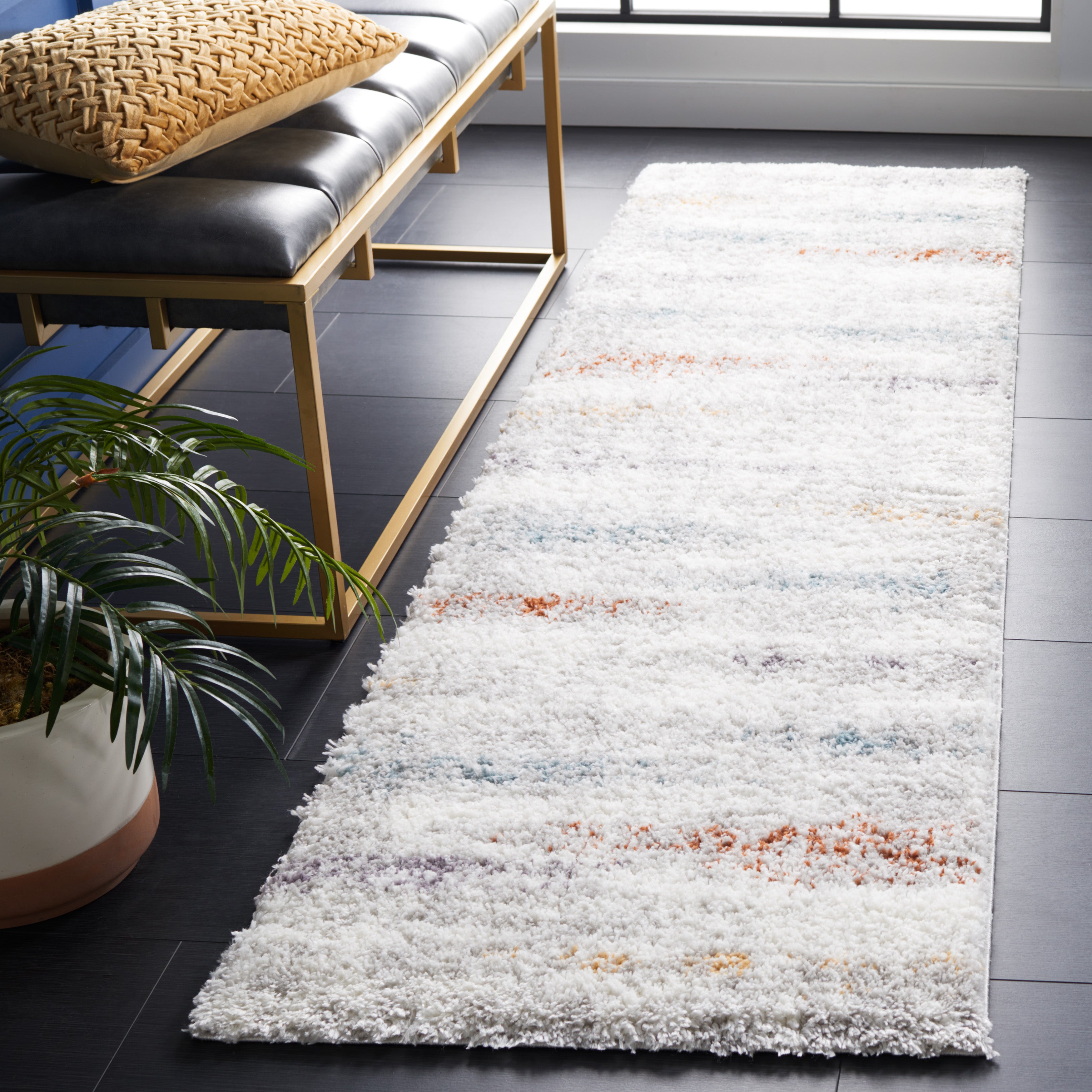BERBER SHAG 581 – BLUE RUST / IVORY