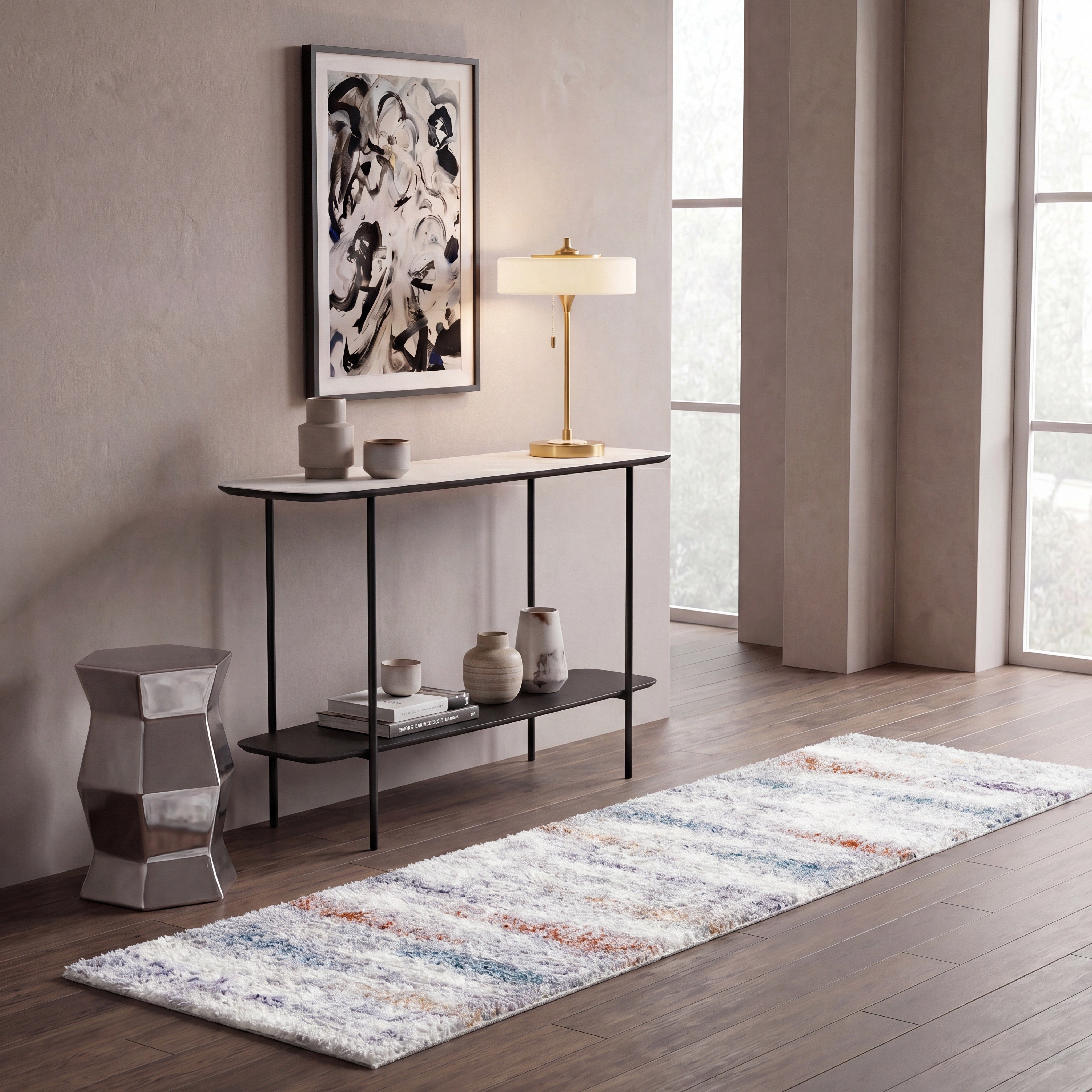 BERBER SHAG 581 – BLUE RUST / IVORY
